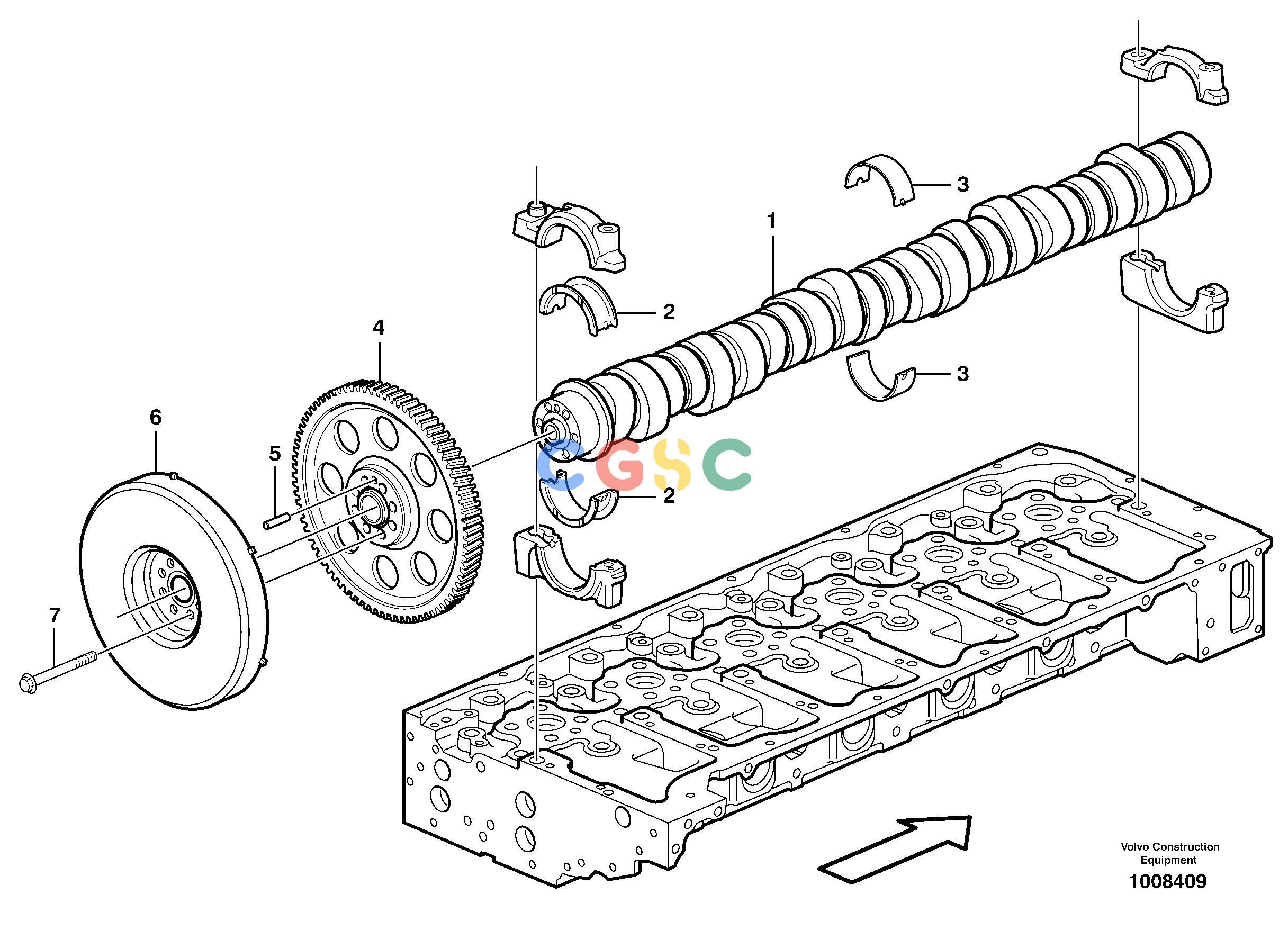 沃尔沃零件查询L150E CamshaftS/N 8001 - 9455 NoneNoneNoneAutodata Volvo online