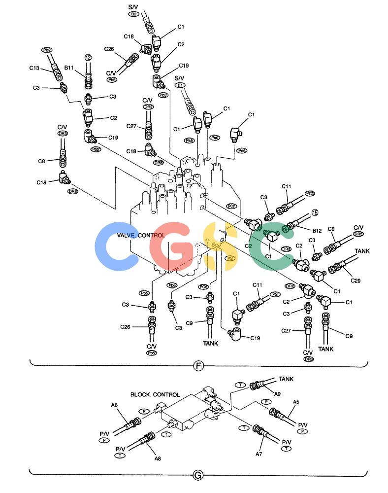 纽荷兰零件查询(EH80) - MIDI CRAWLER EXCAVATOR ASN LF04-02000 (N4TA18001 thru N4TA18010, ASN N5TA18011 -) (NA) (1/ (141) - CONTROL LINES, REMOTE New Holland Constructuion