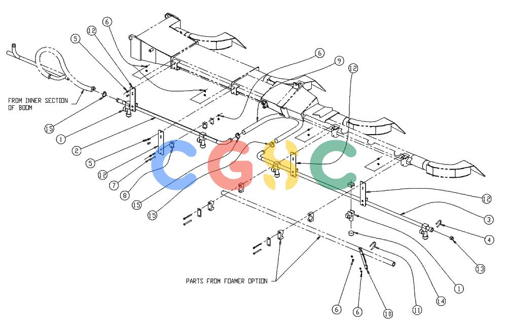 凯斯零件查询(437) - FLEX-AIR APPLICATOR (5/98-2/99) (10-004) - WET BOOM, 3.0, LH, OUTER Case Agriculture