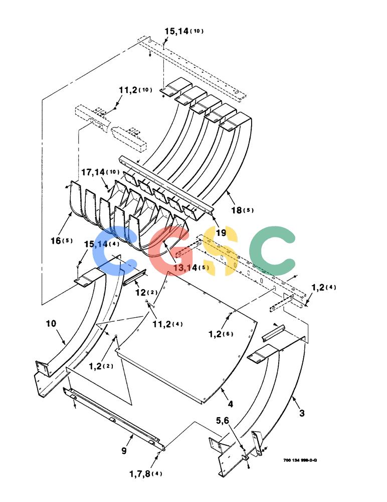 凯斯零件查询(8590) - CASE IH LARGE RECTANGULAR BALER (EUROPE) (1/97-12/98) (5-14) - FEEDER CHUTE ASSEMBLY Case Agriculture
