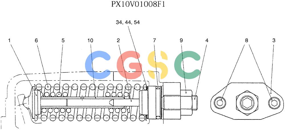 纽荷兰零件查询(E35SR) - COMPACT CRAWLER EXCAVATOR ASN PX13-15001 (N6TN61732) (NA) (1/06-) (07-025) - SPRING ASSY New Holland Constructuion