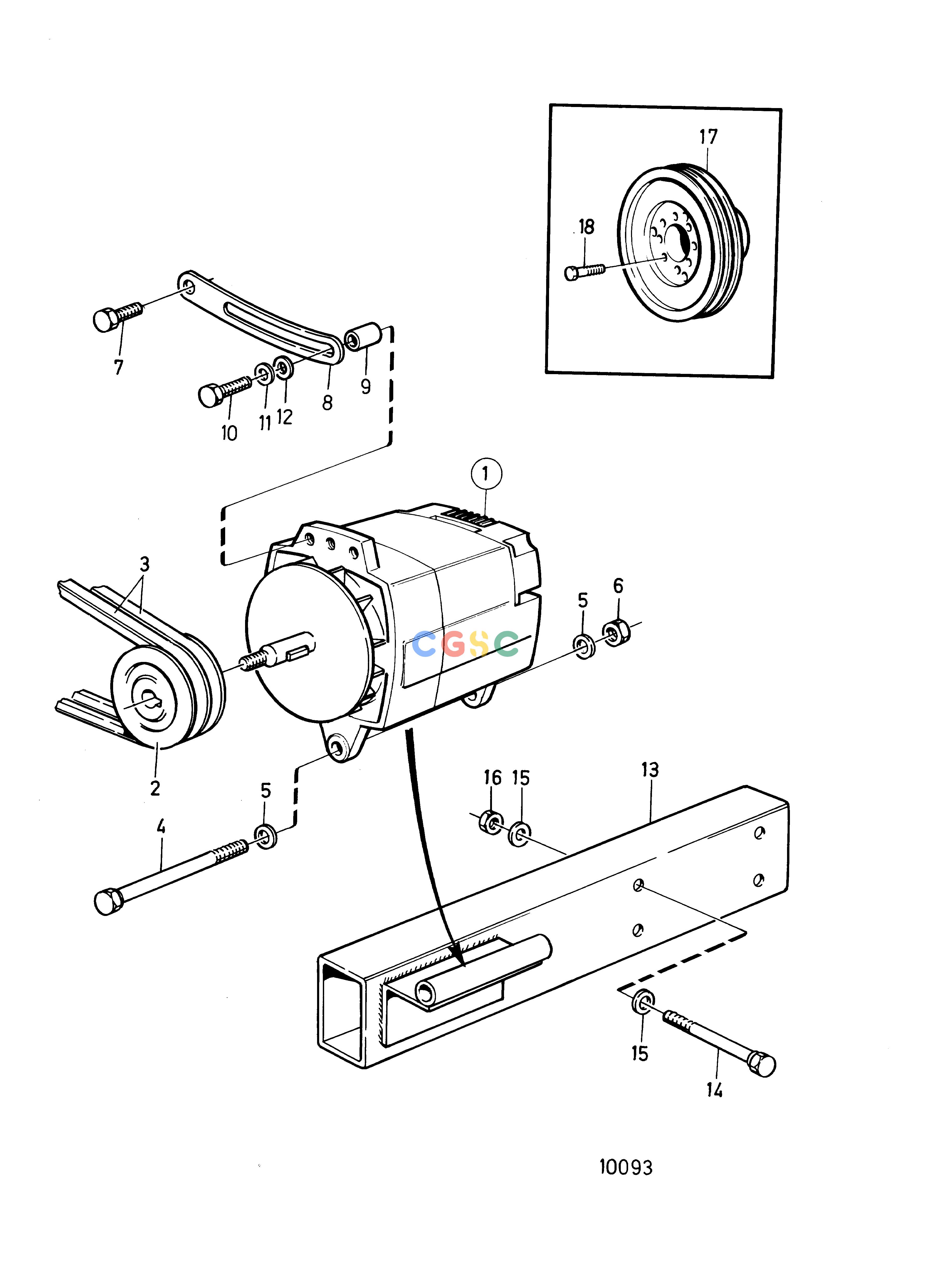 沃尔沃零件查询TAMD71A; TAMD72AElectrical SystemAlternator, Side MountedEPC Volvo Penta Parts catalog