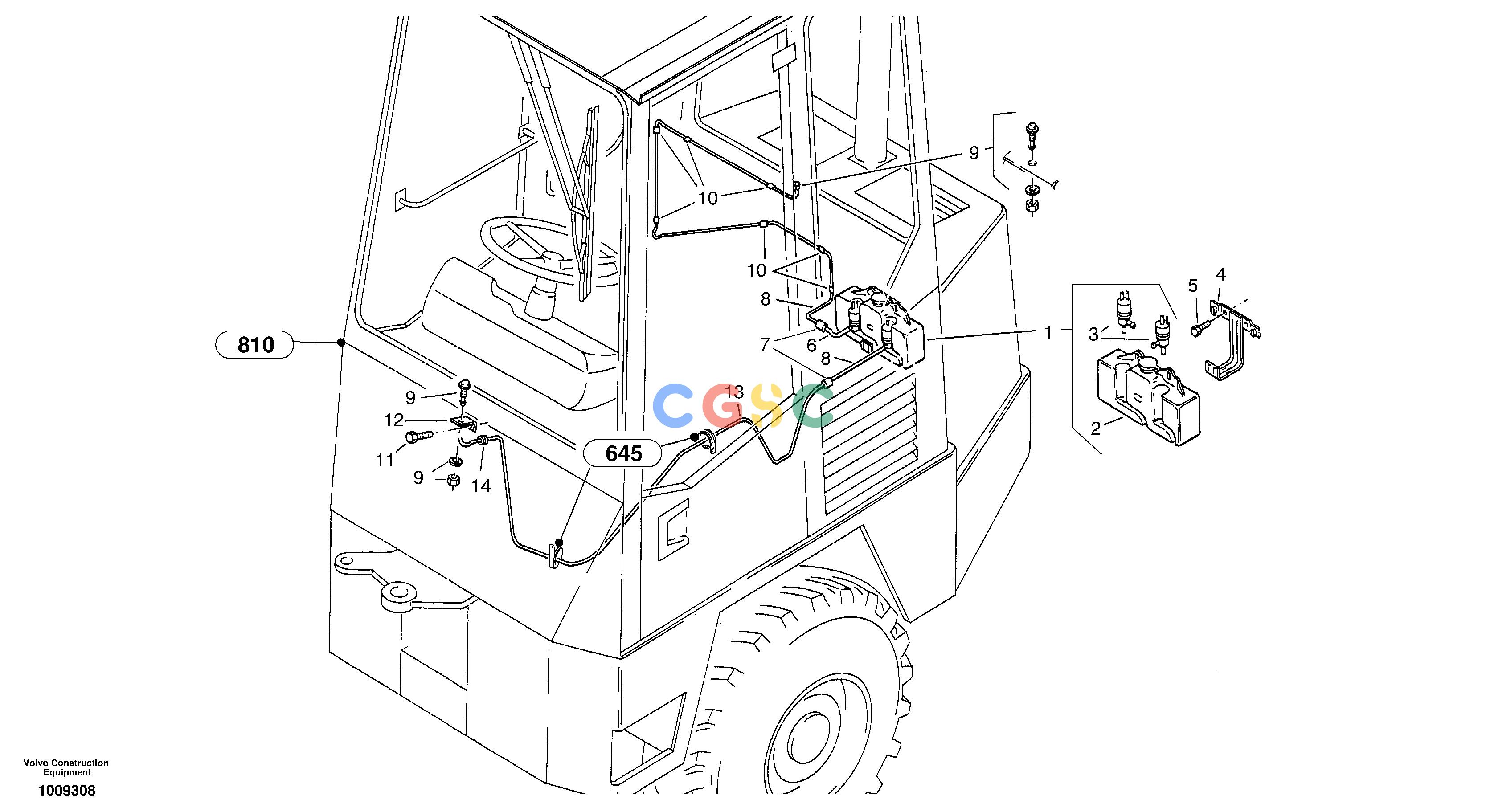 沃尔沃零件查询ZL302C Windscreen washer systemSER NO 2404001 - NoneNoneNoneAutodata Volvo online