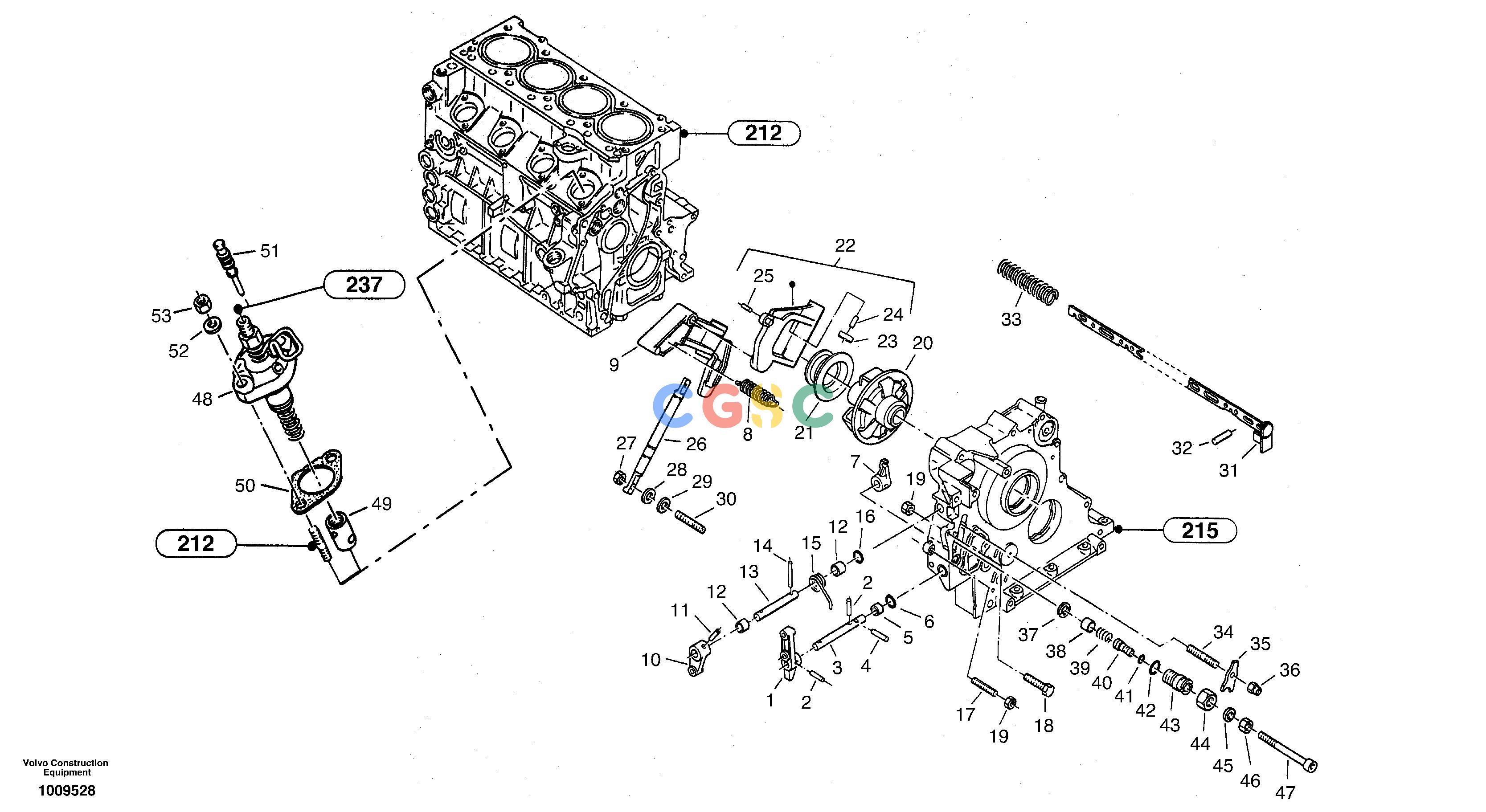沃尔沃零件查询ZL502C Speed adjustment - Fuel injection pumpSER NO 0503001 - NoneNoneNoneAutodata Volvo online