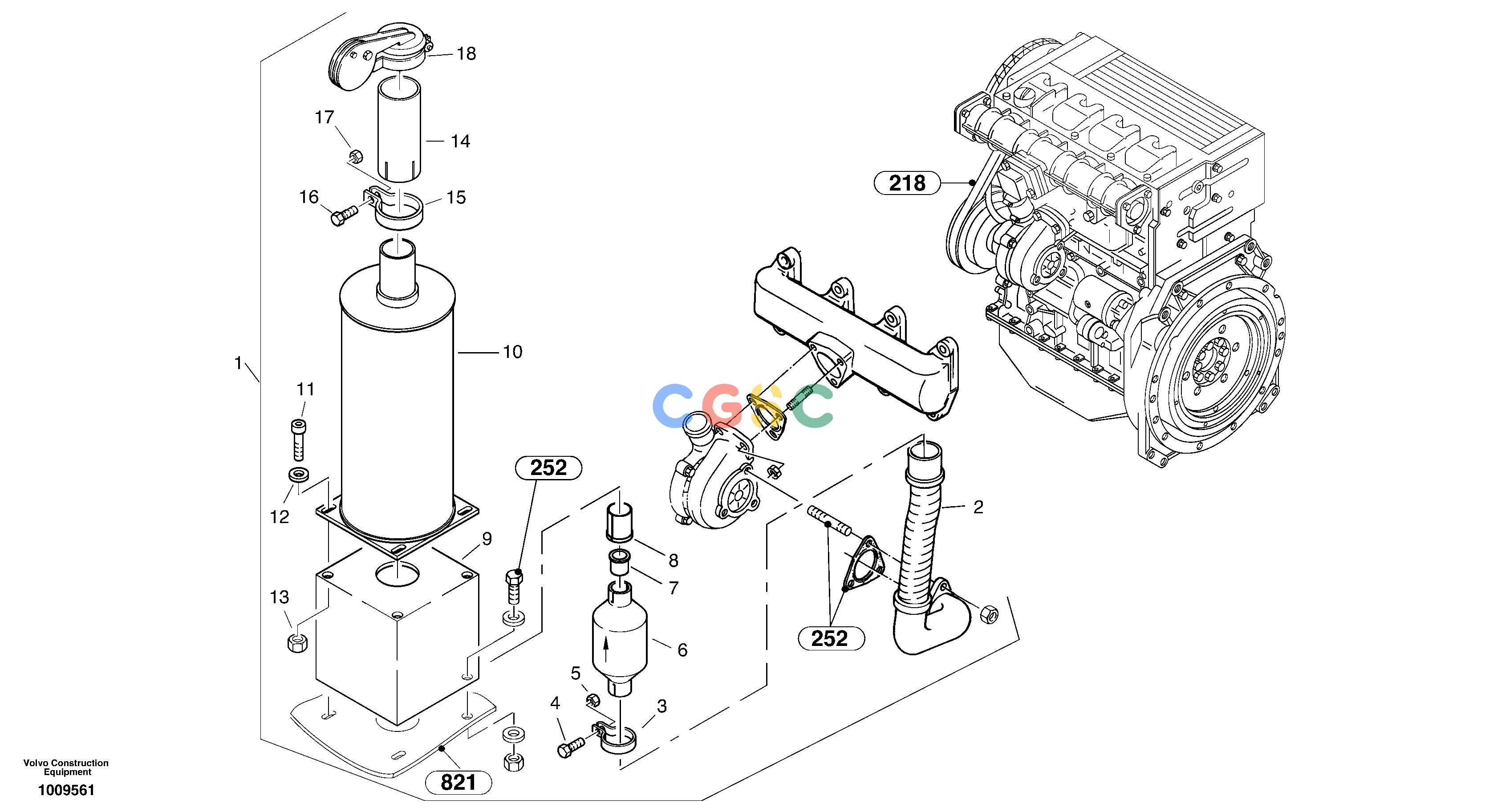 沃尔沃零件查询ZL502C Exhaust catalyzerSER NO 0503001 - NoneNoneNoneAutodata Volvo online