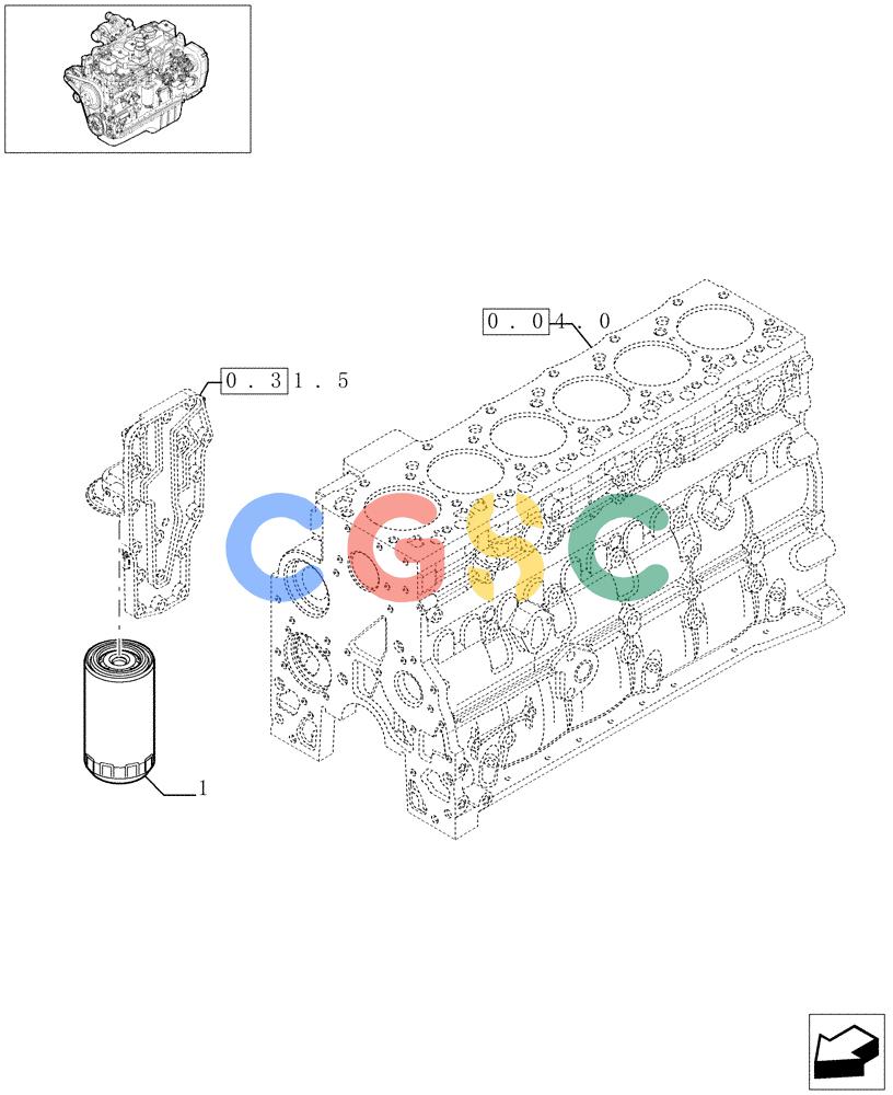神钢零件查询(F4GE9684C J600) - ENGINE 504124795 - 920019900 (1/13-) (0.30.2[01]) - OIL FILTERS - ENGINE (504074042) Kobelco