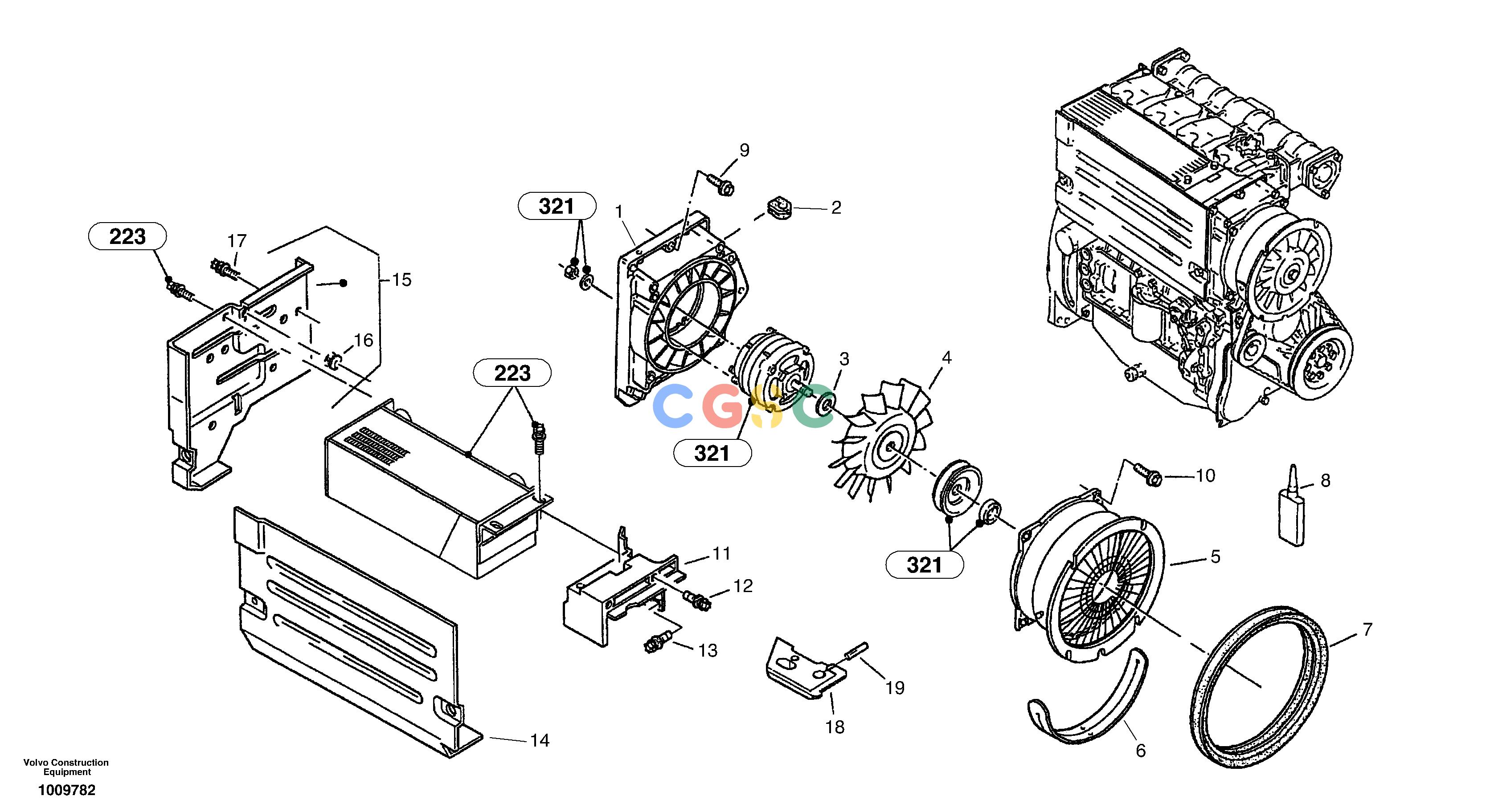 沃尔沃零件查询ZL502C Fan, Blower casingSER NO 0503001 - NoneNoneNoneAutodata Volvo online