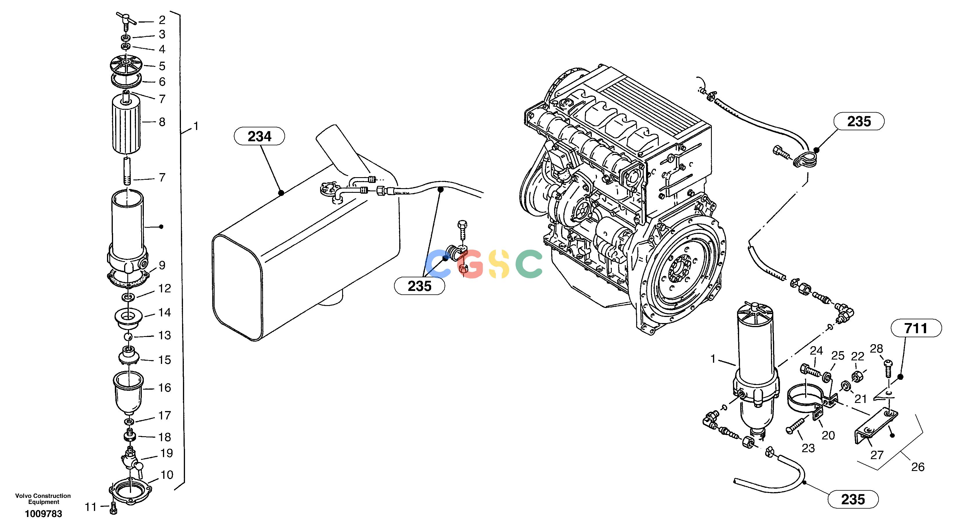 沃尔沃零件查询ZL502C Filter - Water separatorSER NO 0503001 - NoneNoneNoneAutodata Volvo online