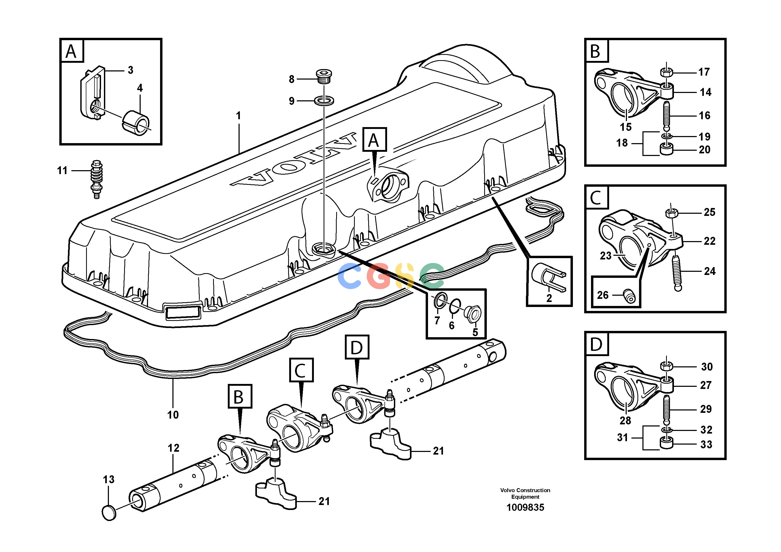 沃尔沃零件查询L150E Valve mechanismS/N 8001 - 9455 NoneNoneNoneAutodata Volvo online