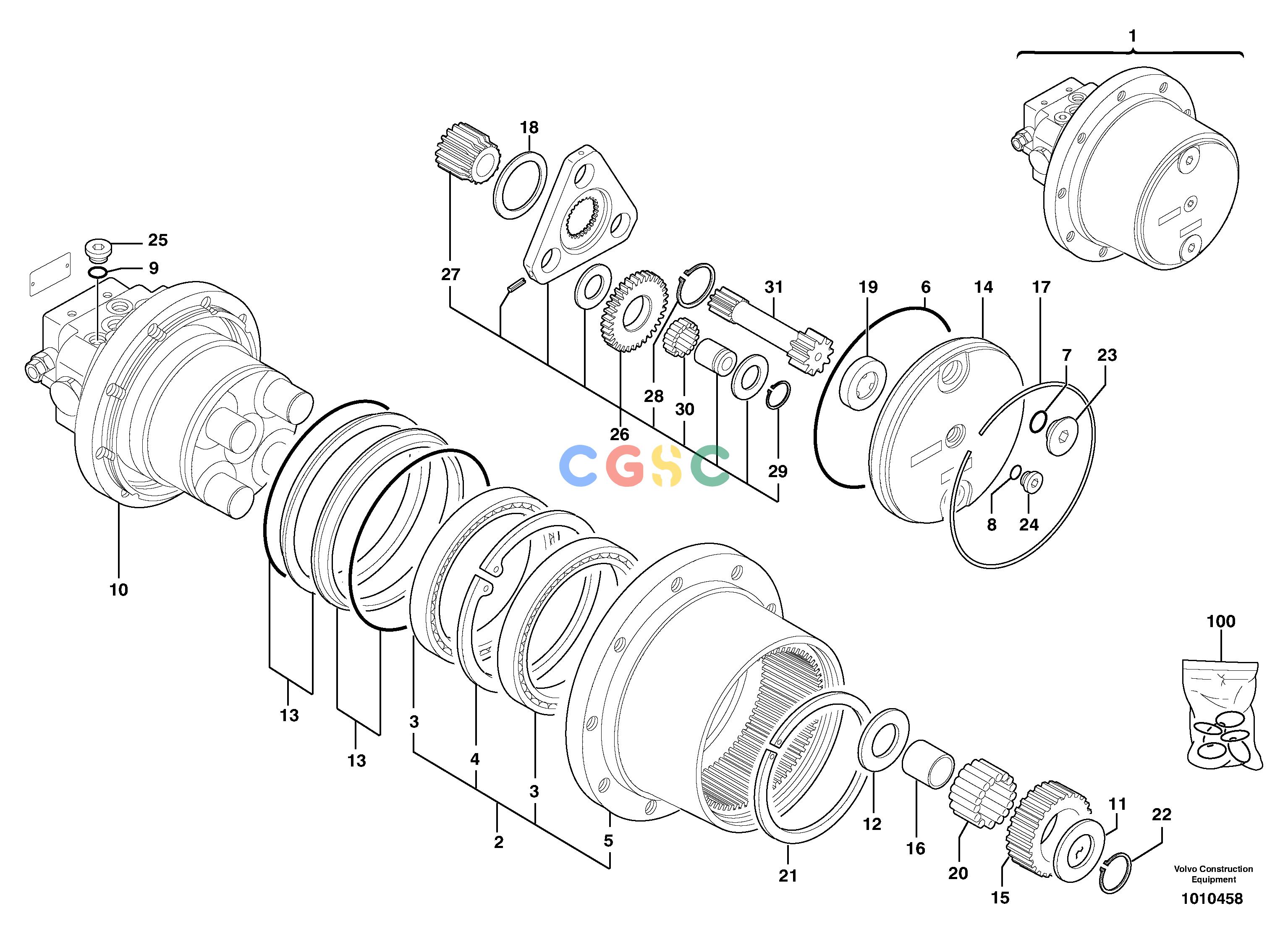 沃尔沃零件查询ECR28 Hydraulic travelling motorTYPE 601601.10151-NoneNoneNoneNoneAutodata Volvo online