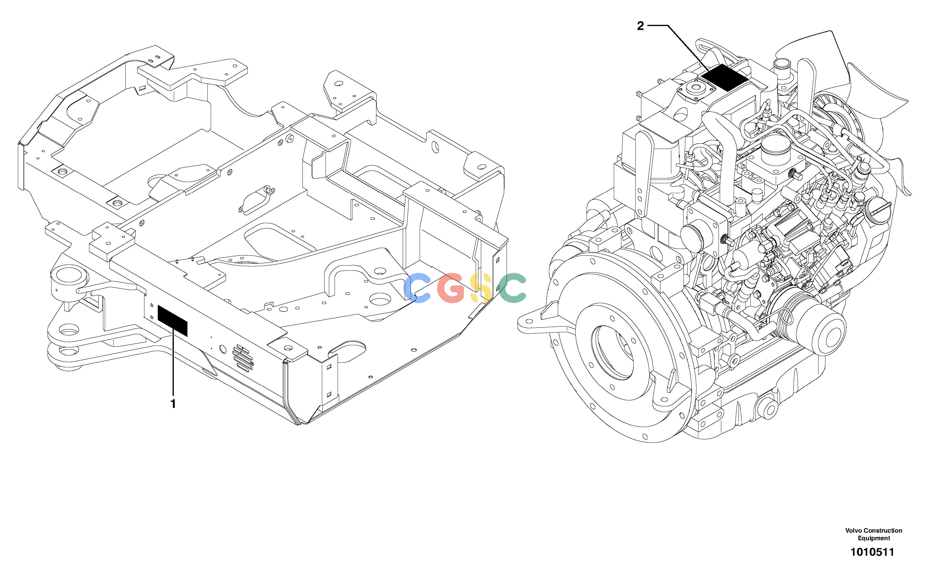 沃尔沃零件查询ECR38 Product identification plateTYPE 602 NoneNoneNoneAutodata Volvo online