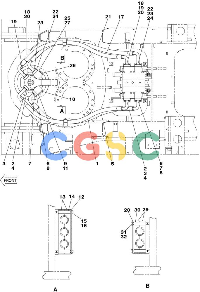 纽荷兰零件查询(E805) - CRAWLER EXCAVATOR (1/05-) (08-033-00[01]) - HYDRAULIC CIRCUIT - TRAVEL MOTOR New Holland Constructuion