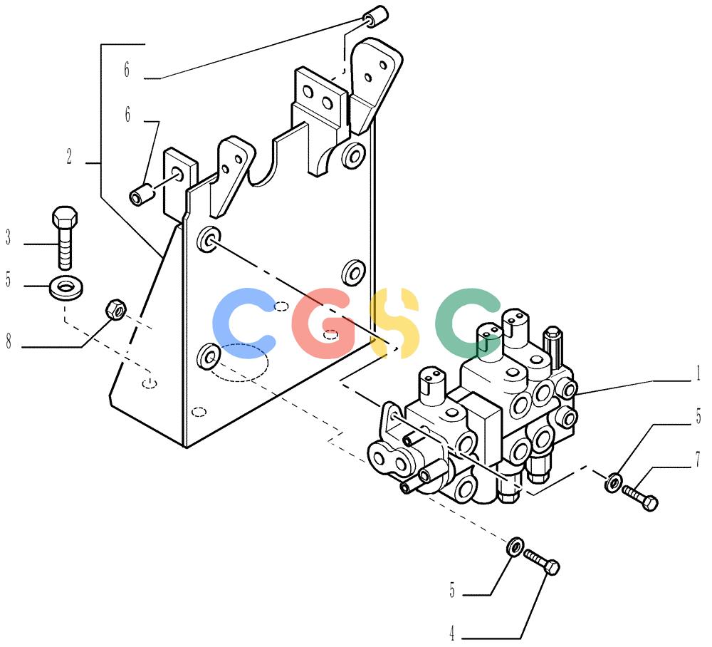 纽荷兰零件查询(DC150LT) - CRAWLER DOZER (6/00-) (3.436[01]) - EQUIPMENT CONTROL VALVE New Holland Constructuion