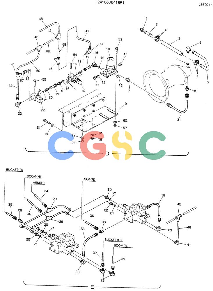 神钢零件查询(K903C) - EXCAVATOR ASN LE5701 (1/87-12/03) (02-005[02]) - CONTROL ASSY, 24100J6389F2 Kobelco