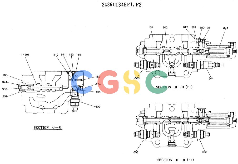 神钢零件查询(K916LC) - MARK II EXCAVTOR ASN YS0201 (1/89-12/03) (10-014[05]) - VALVE ASSY, CONTROL Kobelco