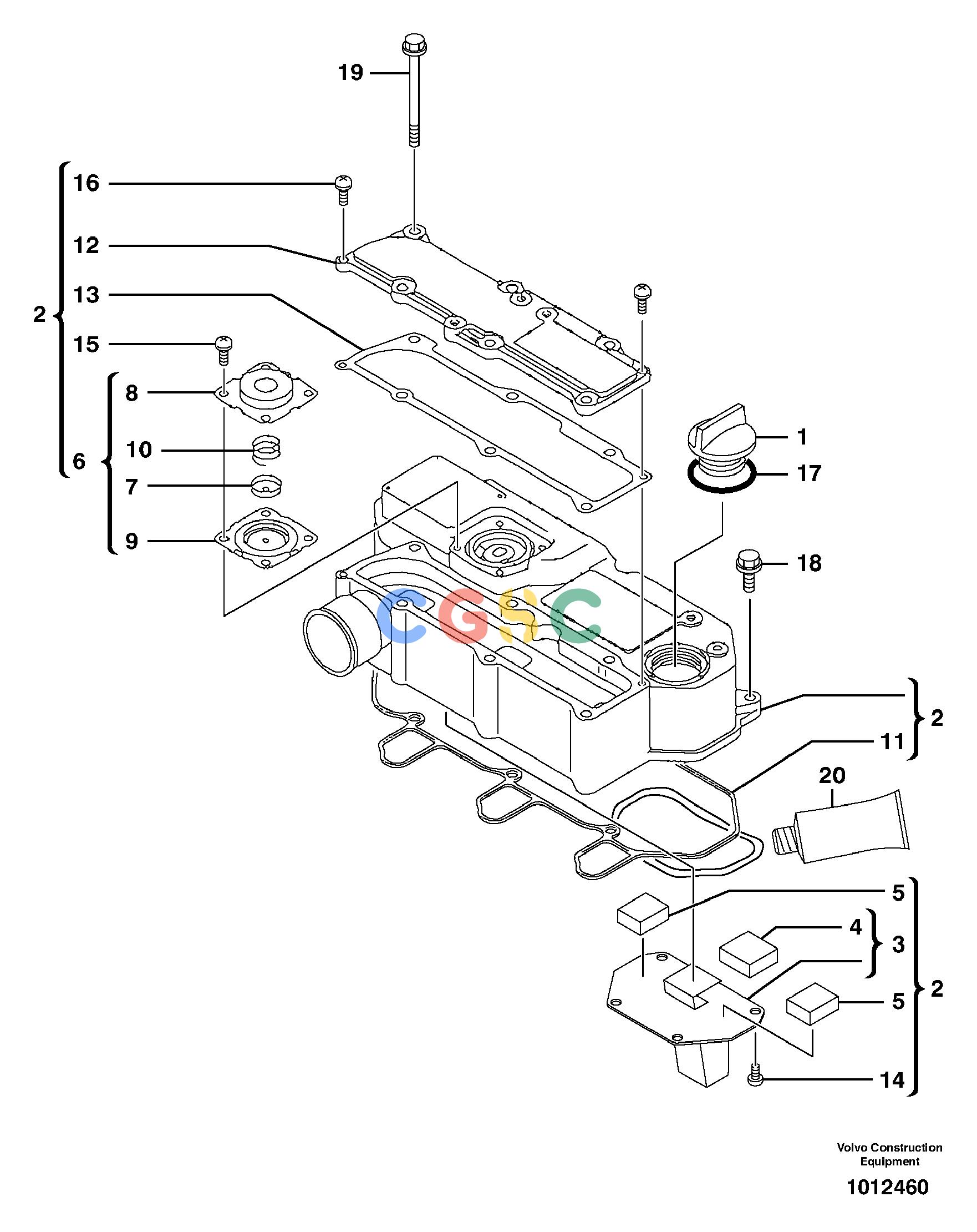 沃尔沃零件查询ECR28 Valve coverTYPE 60111801174-15614793NoneNoneNoneAutodata Volvo online