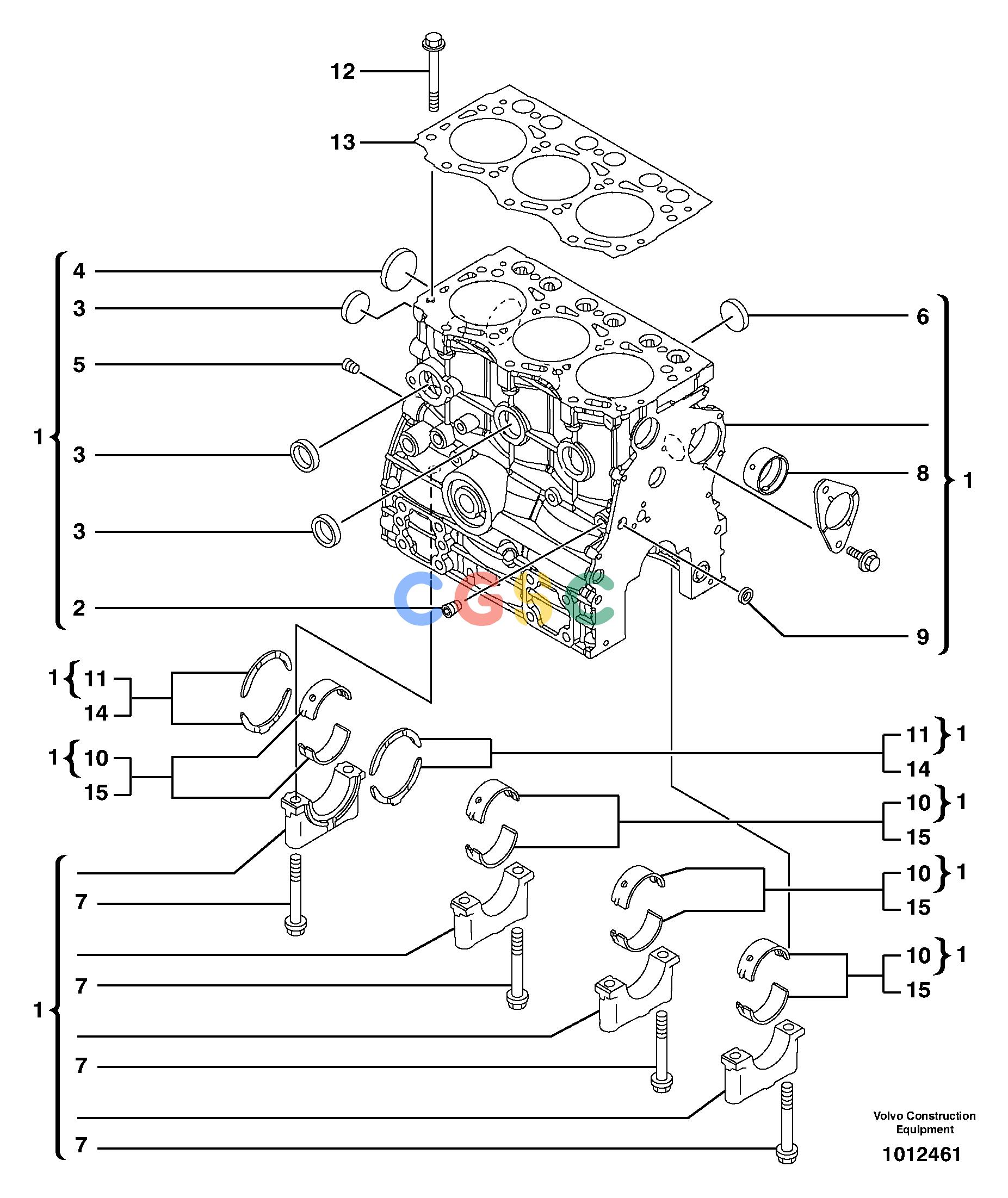沃尔沃零件查询ECR28 Cylinder blockTYPE 60111801174-15614793NoneNoneNoneAutodata Volvo online