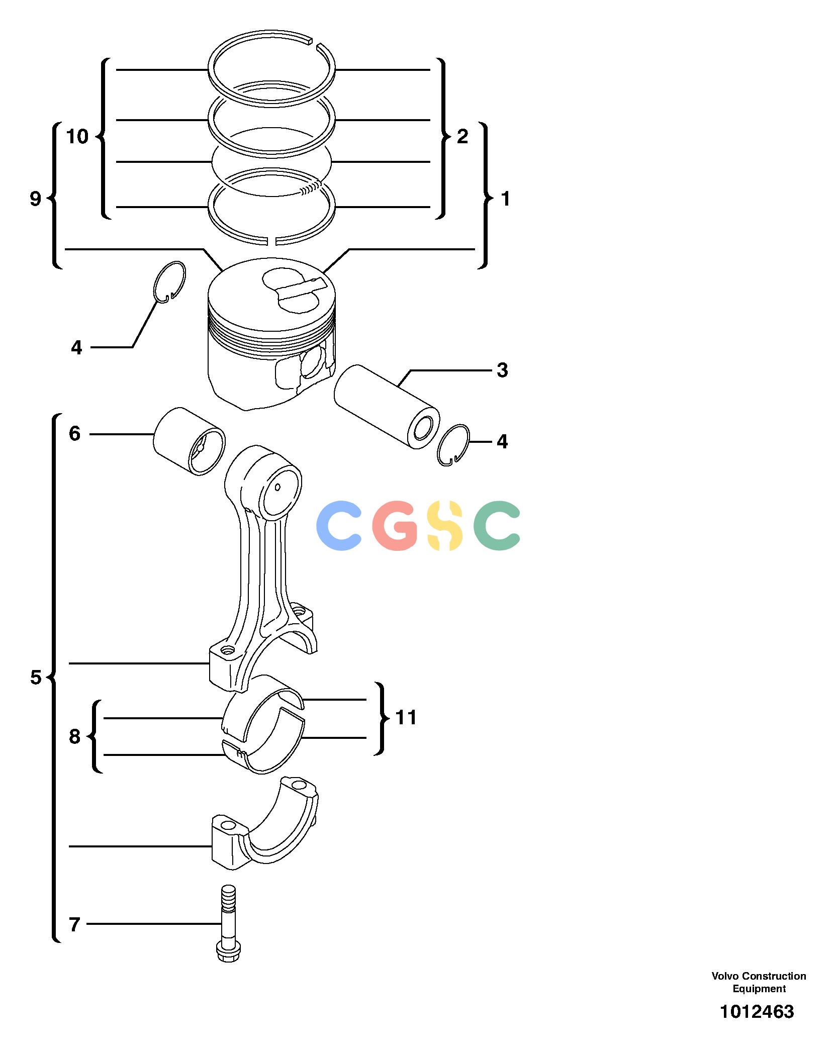 沃尔沃零件查询ECR28 Connecting rod and pistonTYPE 60111801174-15614793NoneNoneNoneAutodata Volvo online