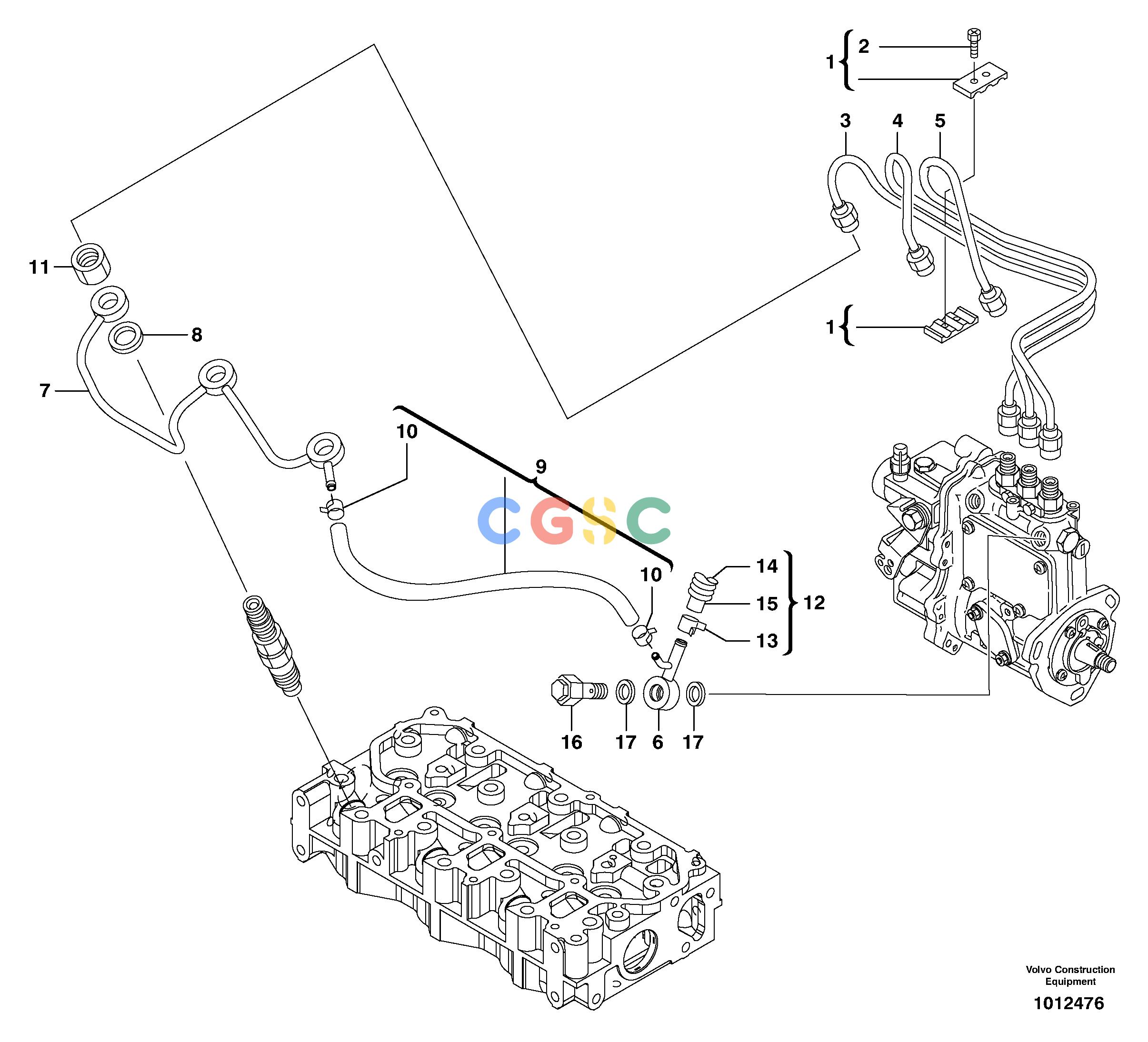 沃尔沃零件查询ECR28 Fuel pipes-injectorTYPE 60111801174-15614793NoneNoneNoneAutodata Volvo online
