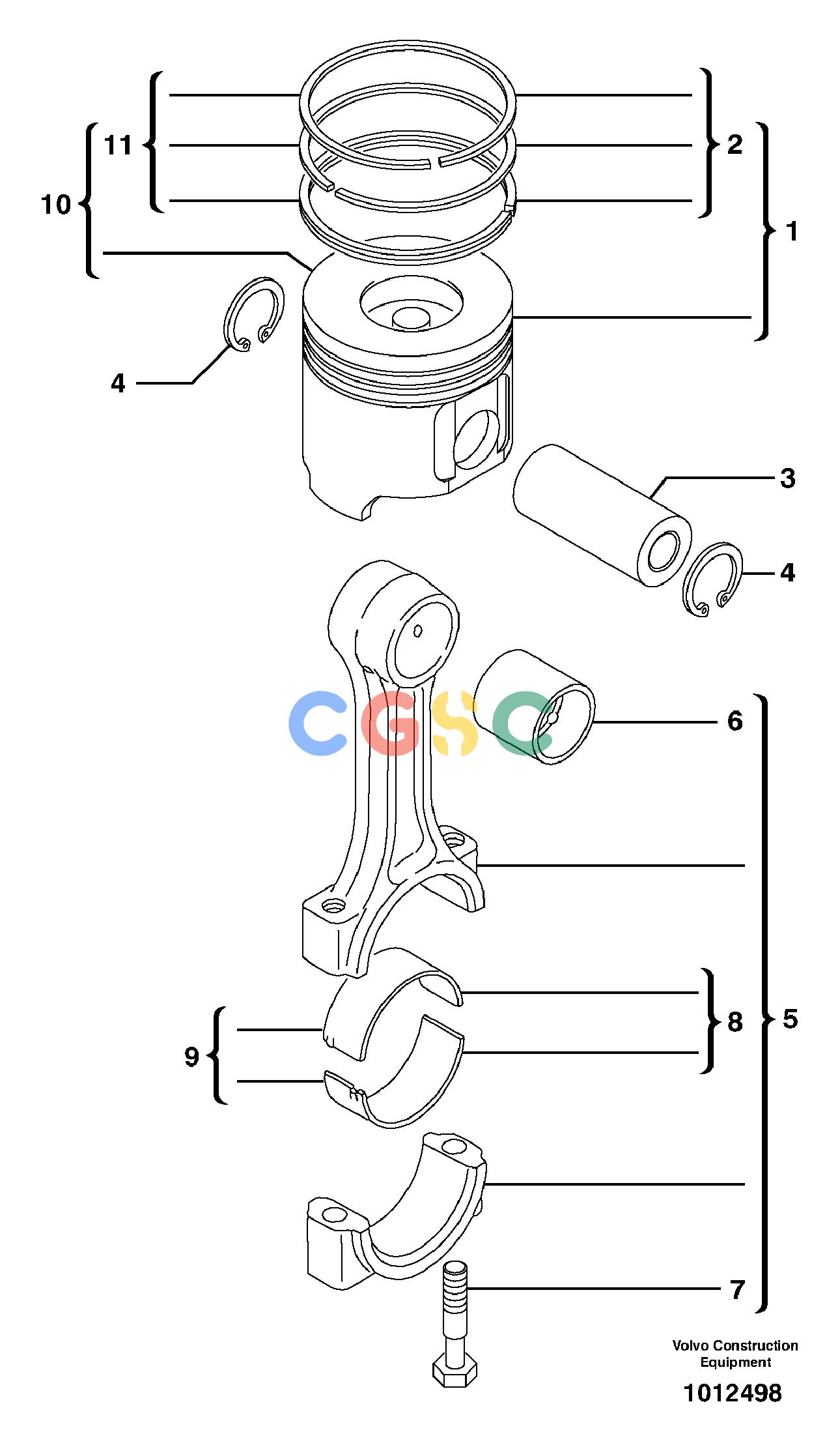 沃尔沃零件查询ECR38 Connecting rod and pistonTYPE 602602.10151-15602421NoneNoneNoneAutodata Volvo online