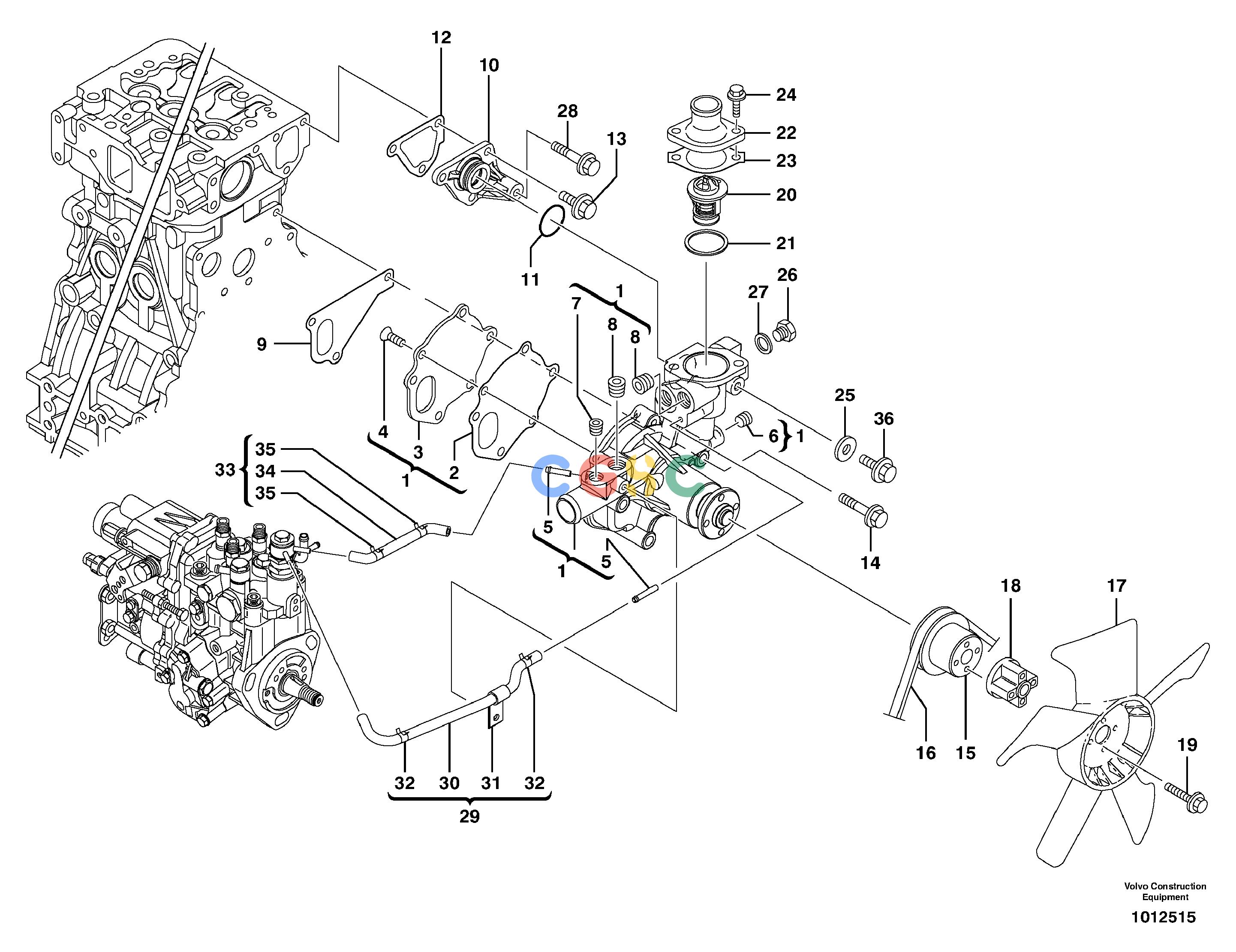 沃尔沃零件查询ECR38 Water pumpTYPE 602602.10151-15602421NoneNoneNoneAutodata Volvo online