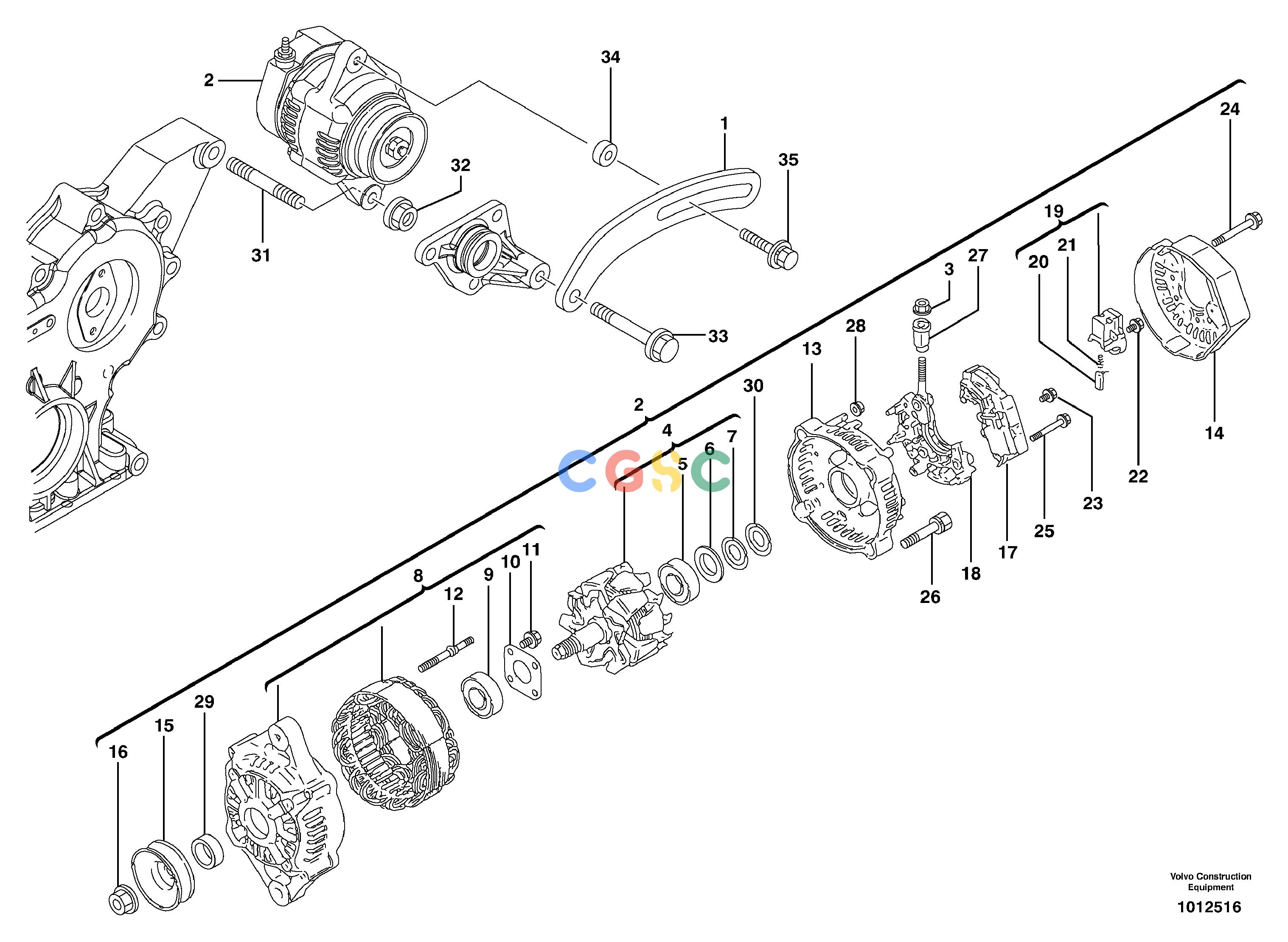 沃尔沃零件查询ECR38 AlternatorTYPE 602602.10151-15602421NoneNoneNoneAutodata Volvo online
