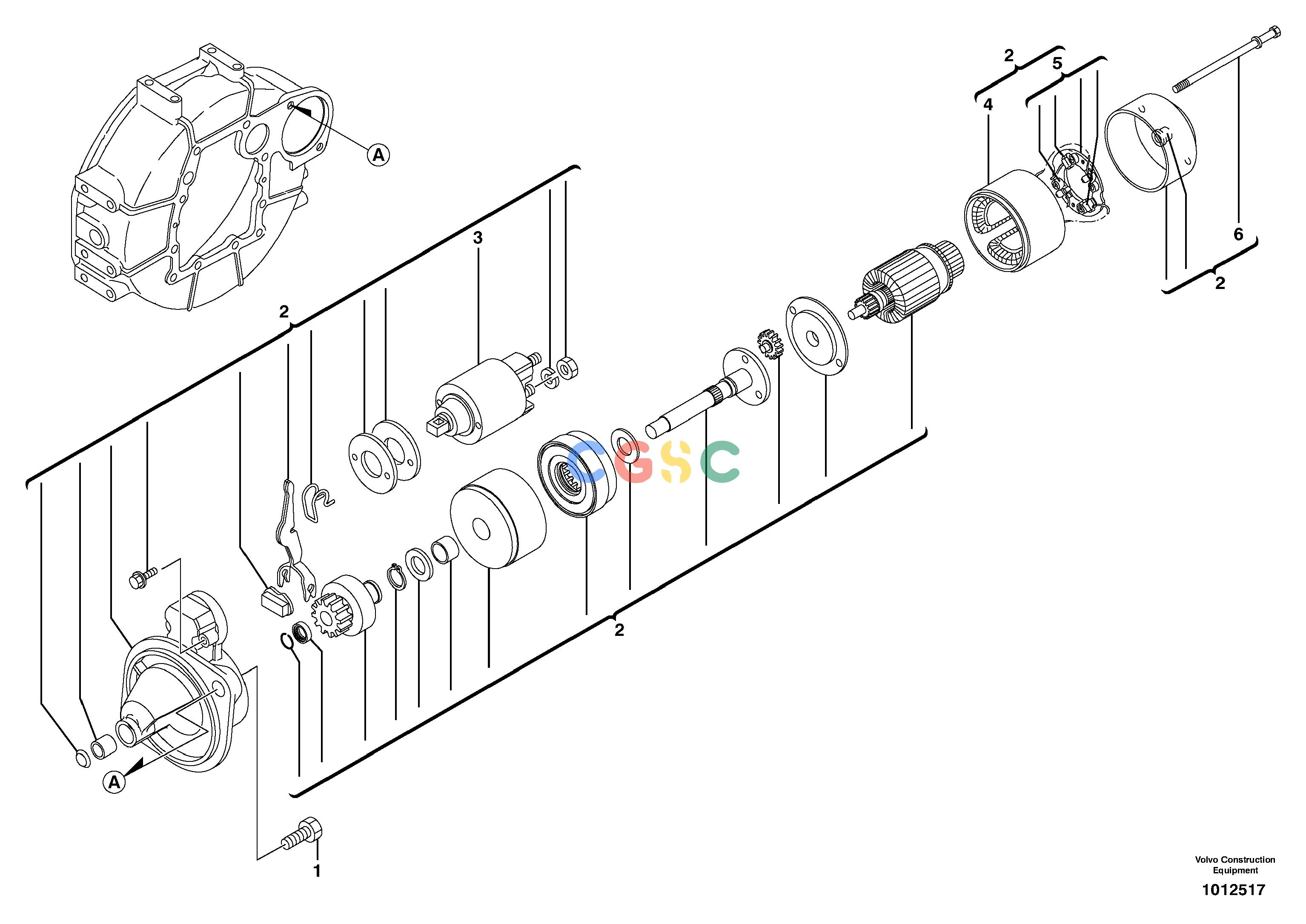 沃尔沃零件查询ECR38 Starter motorTYPE 602602.10151-15602421NoneNoneNoneAutodata Volvo online