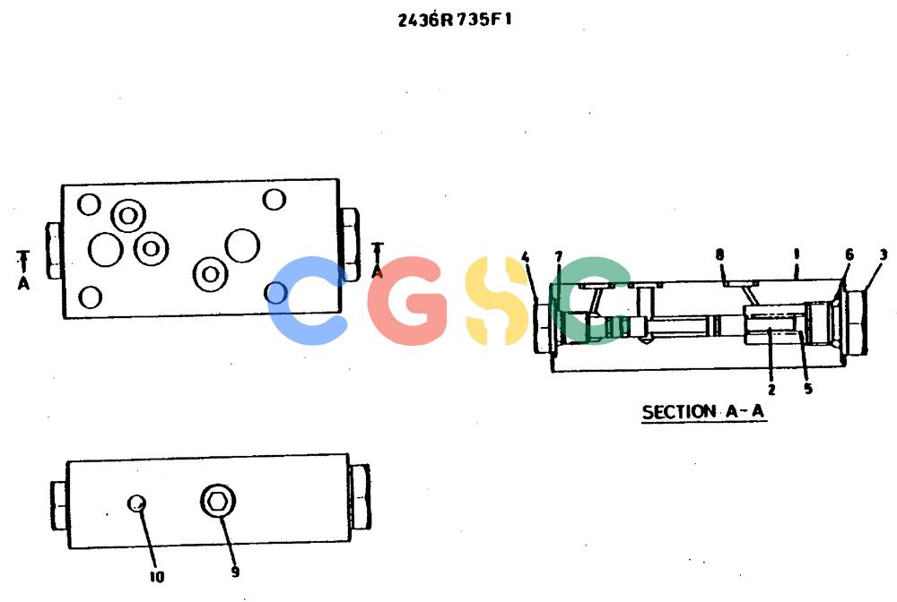 神钢零件查询(MD400LC) - EXCAVATOR BTW YS0101 - YS0200 (1/80-12/06) (09-005) - VALVE ASSY SHUTTLE/ P.N. 2436R735F1 Kobelco