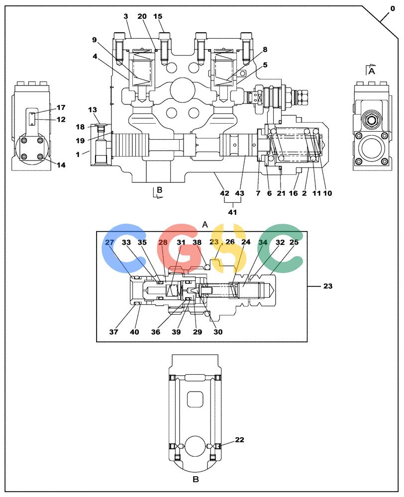 纽荷兰零件查询(E805) - CRAWLER EXCAVATOR TIER 3 (7/06-) (08-401-00[01]) - SAFETY VALVE - DIPPER CYLINDER New Holland Constructuion
