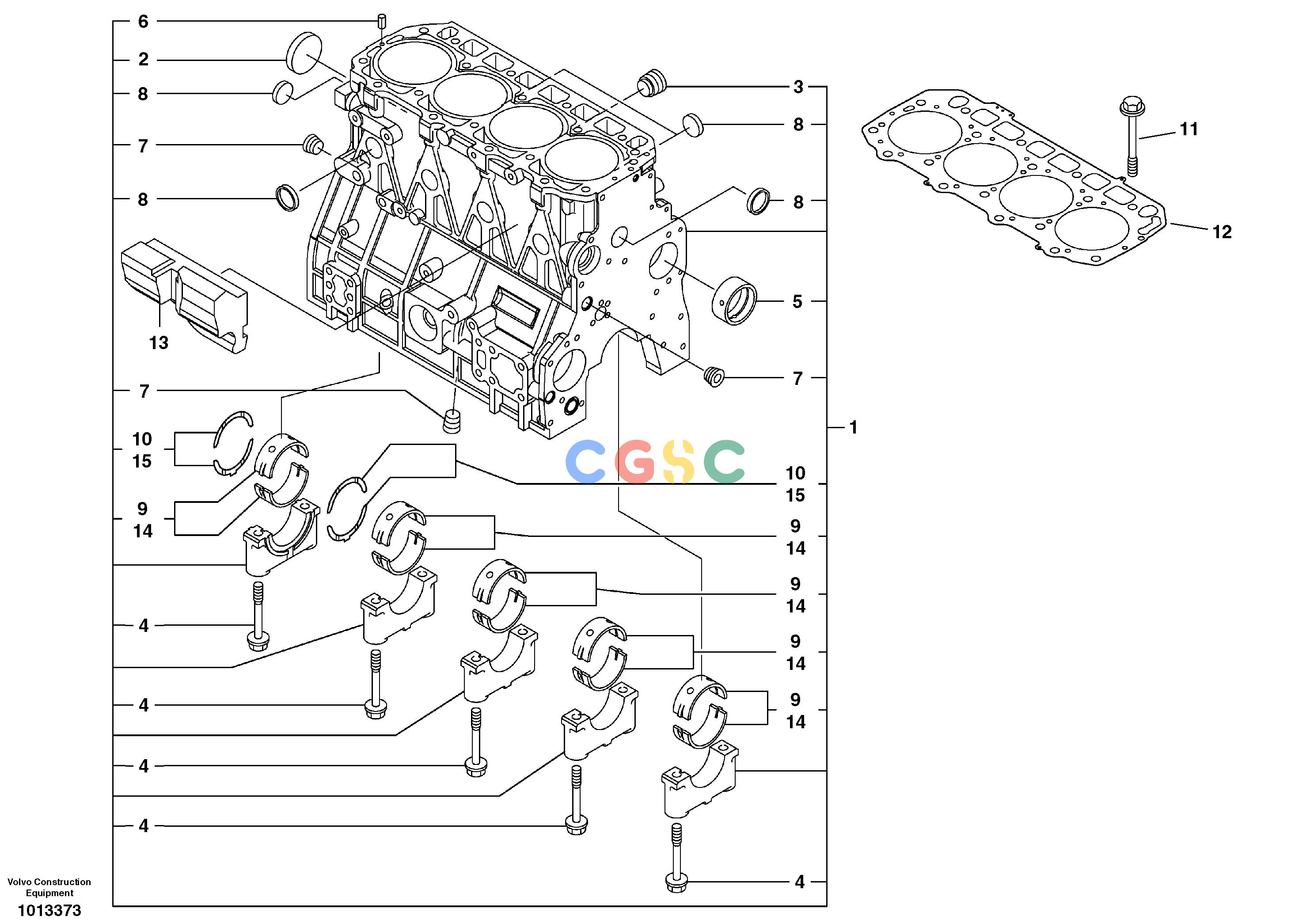 沃尔沃零件查询ECR88 Cylinder blockS/N 10001-140108279041-8279042NoneNoneNoneAutodata Volvo online