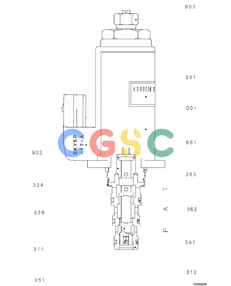 纽荷兰零件查询(EH160) - CRAWLER EXCAVATOR (9/03-) (08 -71[00]) - VALVE ASSY - SOLENOID (YB35V00005F1) New Holland Constructuion