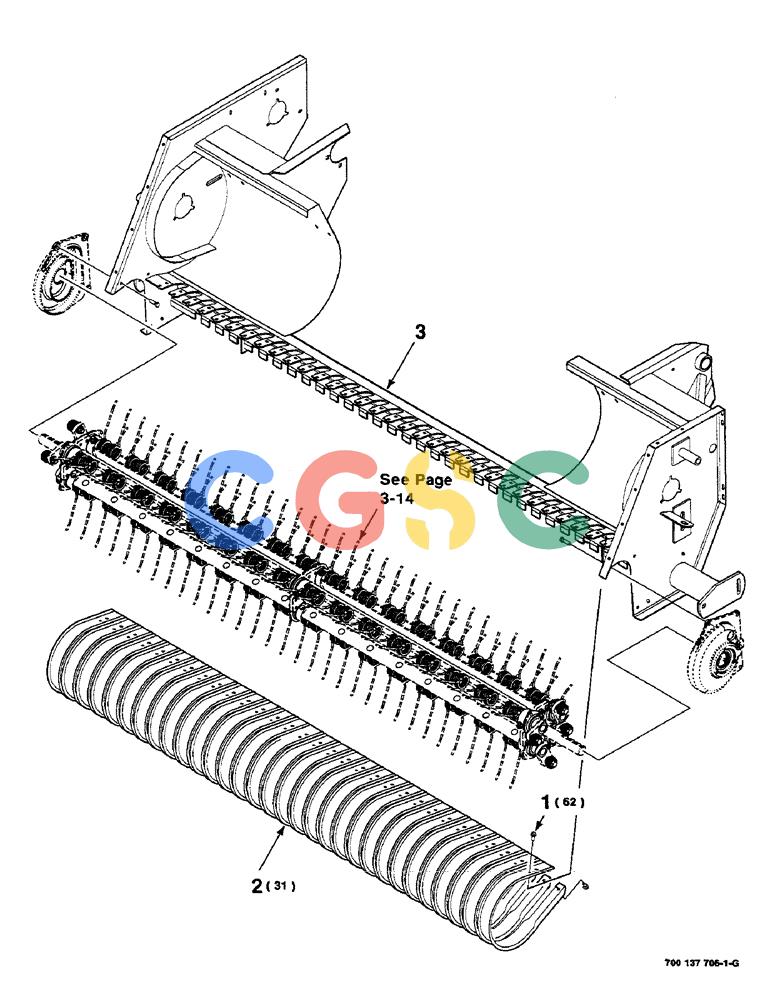 凯斯零件查询(8585) - CASE IH LARGE (3 X 4) RECTANGLER BALER (1/98-12/00) (3-04) - WRAPPER ASSEMBLY Case Agriculture