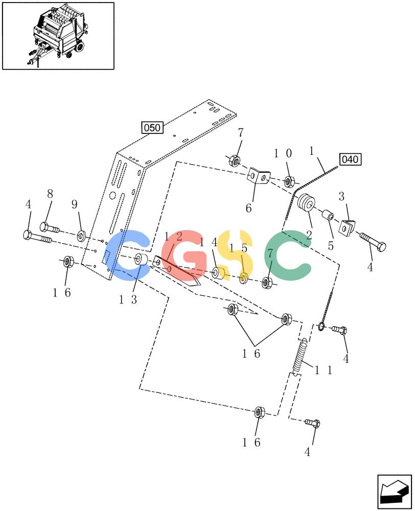 凯斯零件查询(RBX561) - CASE IH ROUND BALER (12/01-8/02) (022) - TAILGATE LATCH INDICATOR Case Agriculture