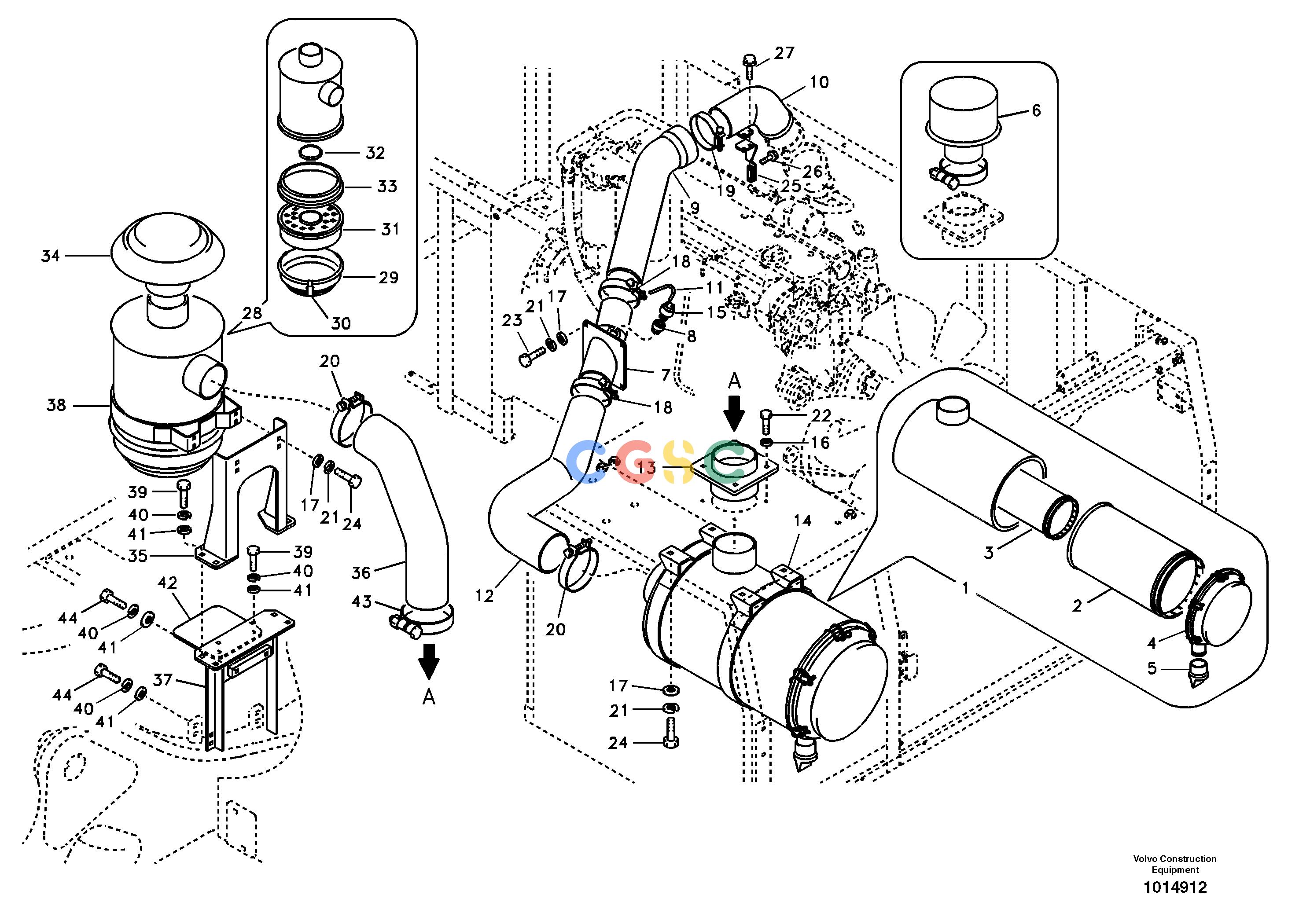 沃尔沃零件查询EC240B Inlet systemNone8277587-8279068 S/N 10911-VOE8277587NoneAutodata Volvo online
