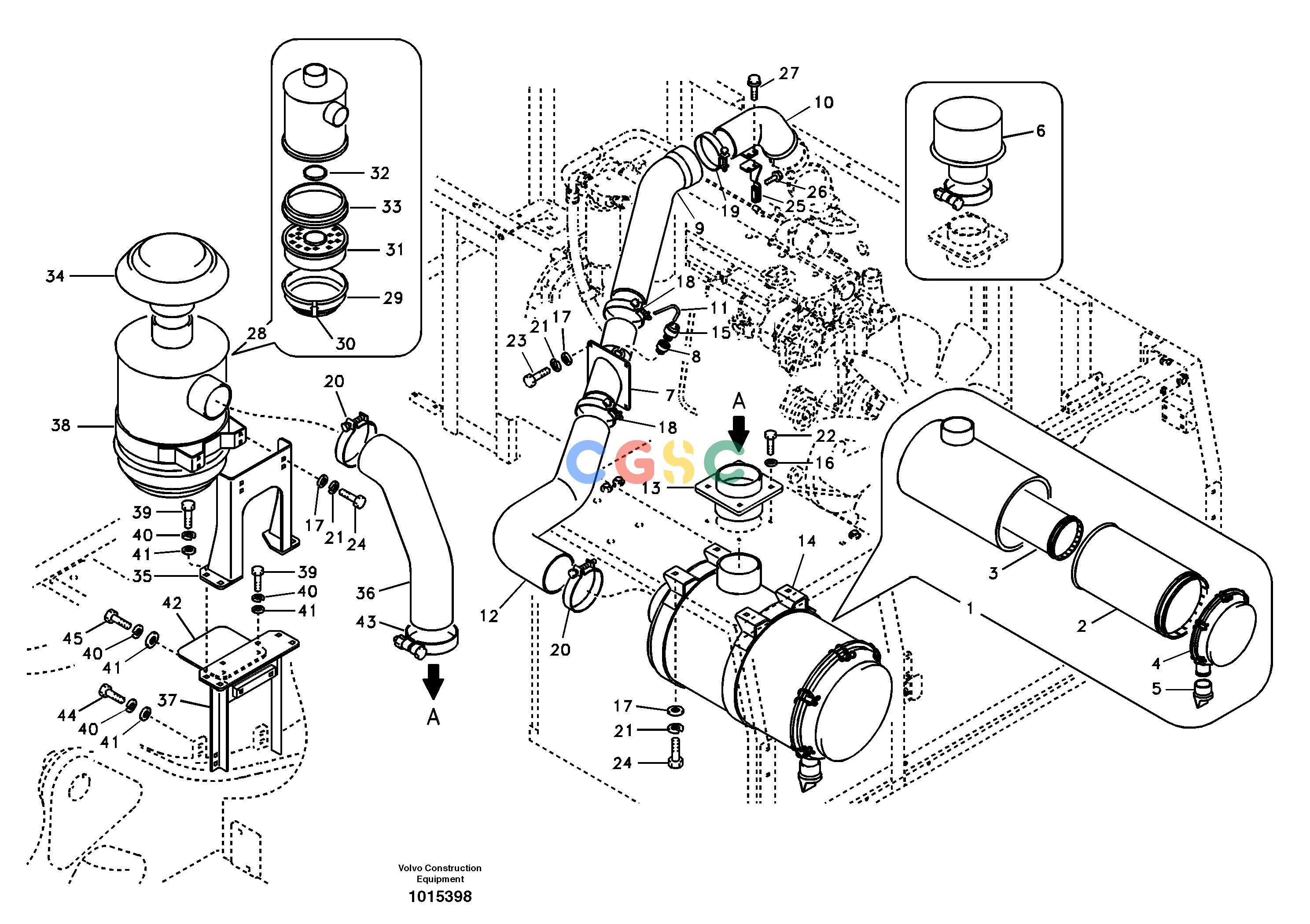 沃尔沃零件查询EC290B Inlet systemNone8277459-8279067 S/N 11133-VOE8277459NoneAutodata Volvo online