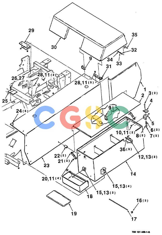 凯斯零件查询(8555) - CASE IH RECTANGULAR BALER (1/90-12/99) (07-08) - SHIELDS AND TWINE BOX ASSEMBLY - LEFT Case Agriculture