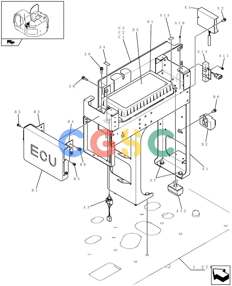 纽荷兰零件查询(E235BSR) - CRAWLER EXCAVATOR (5/07-) (1.220[05]) - ELECTRIC SYSTEM New Holland Constructuion