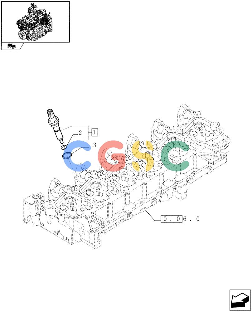神钢零件查询(F4GE9684B J600) - ENGINE 504116859 - 87050849 (1/07-) (0.14.0[02]) - INJECTION EQUIPMENT - INJECTOR (2855398) Kobelco