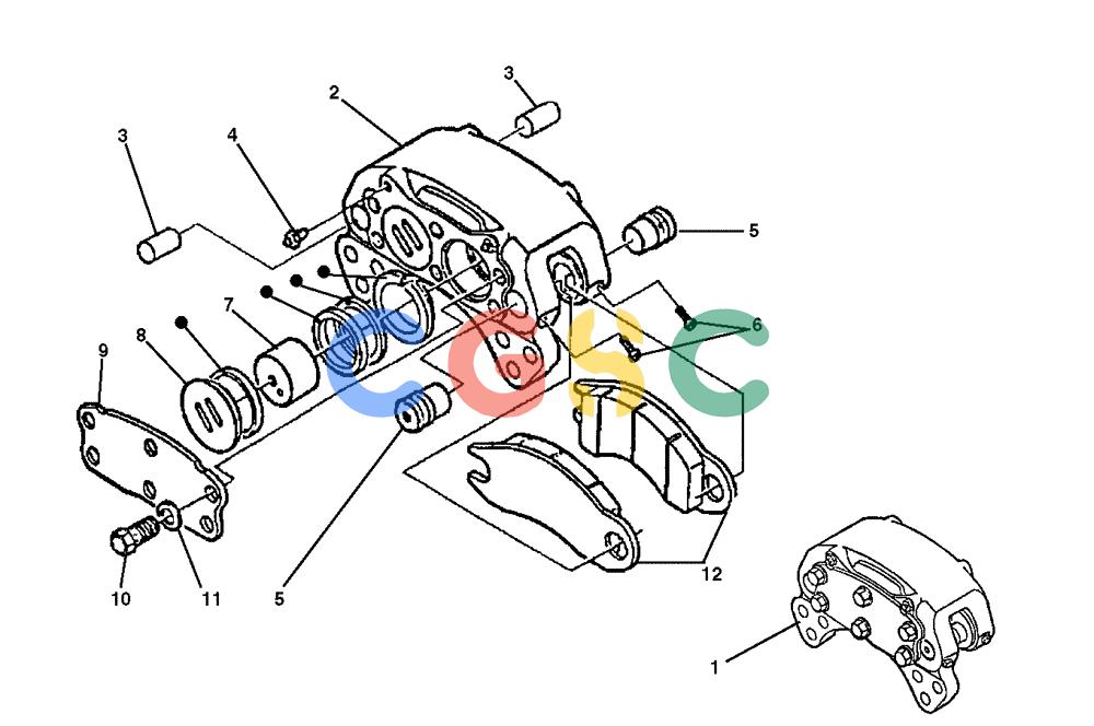纽荷兰零件查询(AD250 (3.5 VERSION)) - ARTICULATED DUMP TRUCK (7/01-) (3.400[08]) - BRAKE CALIPER New Holland Constructuion