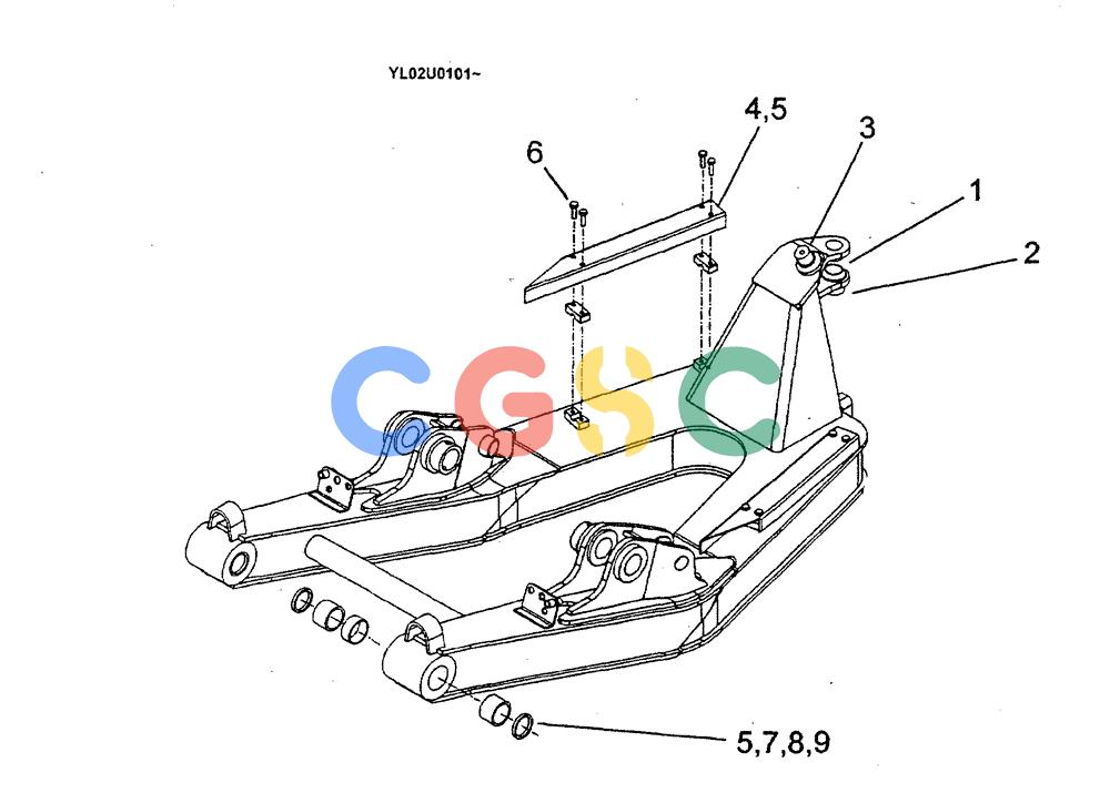 神钢零件查询(ED190LC) - BLADE RUNNER EXCAVATOR/DOZER BTW YL02U0101 - YL03U0135 (1/02-12/06) (02-011) - DOZER INSTALLATION, C-FRAME Kobelco