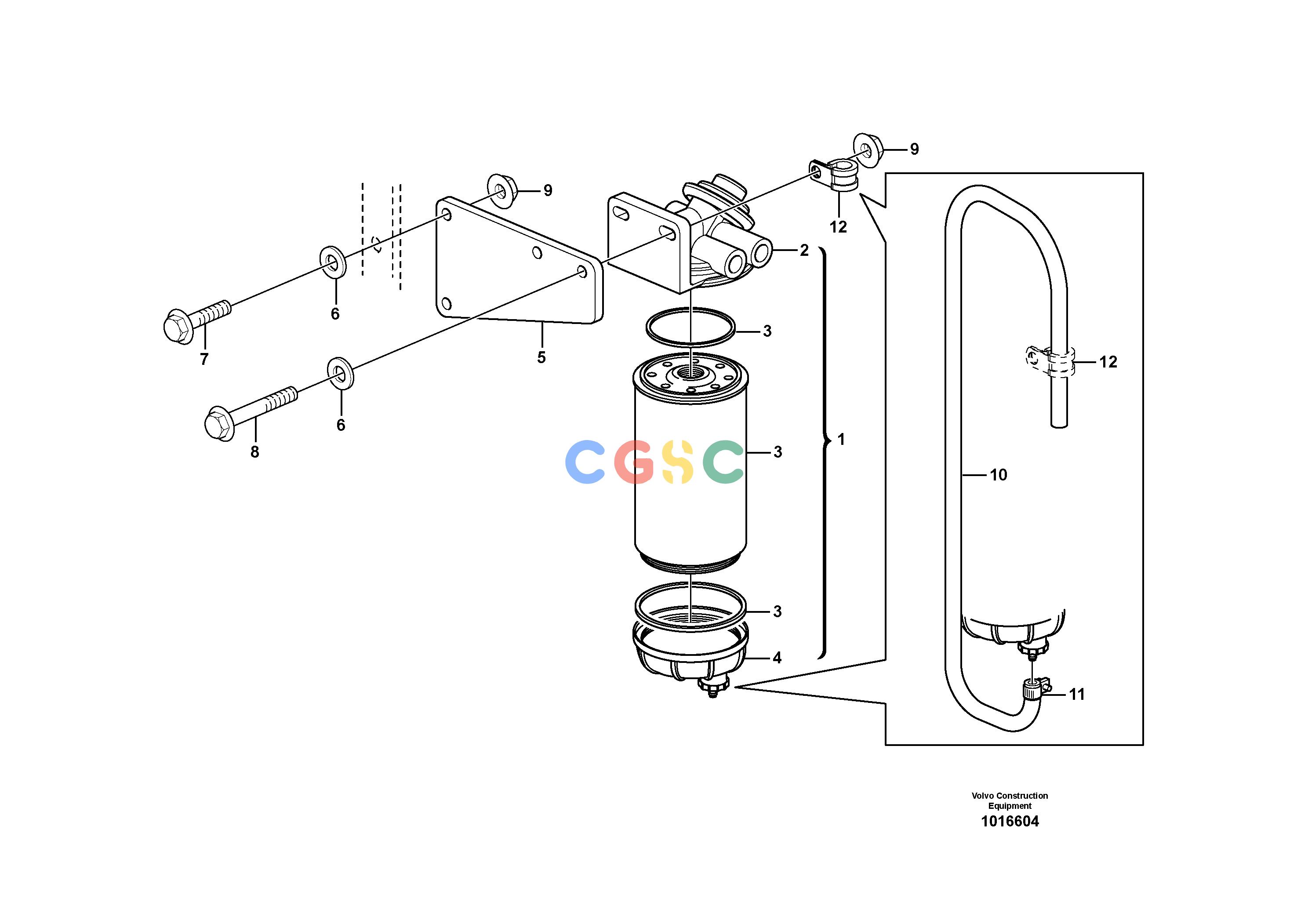 沃尔沃零件查询L50E Water separatorBRAZIL, S/N 71001 -11110471-11110670NoneNoneNoneAutodata Volvo online