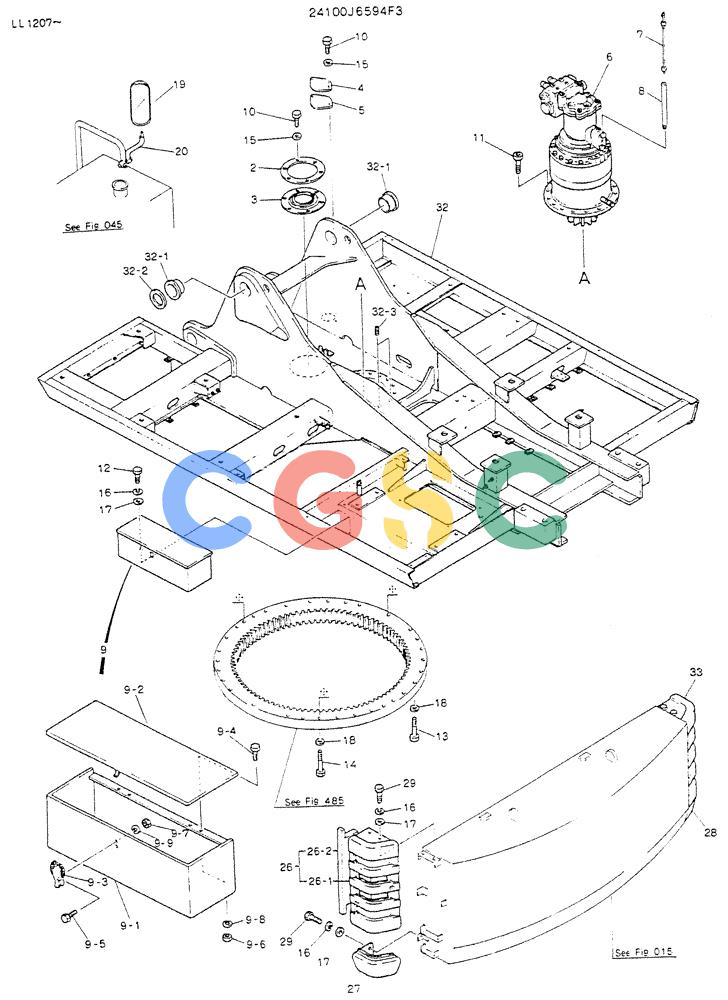 神钢零件查询(K909LC) - MARK II EXCAVATOR BTW LL1207 - LL1487 (1/87-12/03) (01-001) - FRAME ASSY, UPP Kobelco