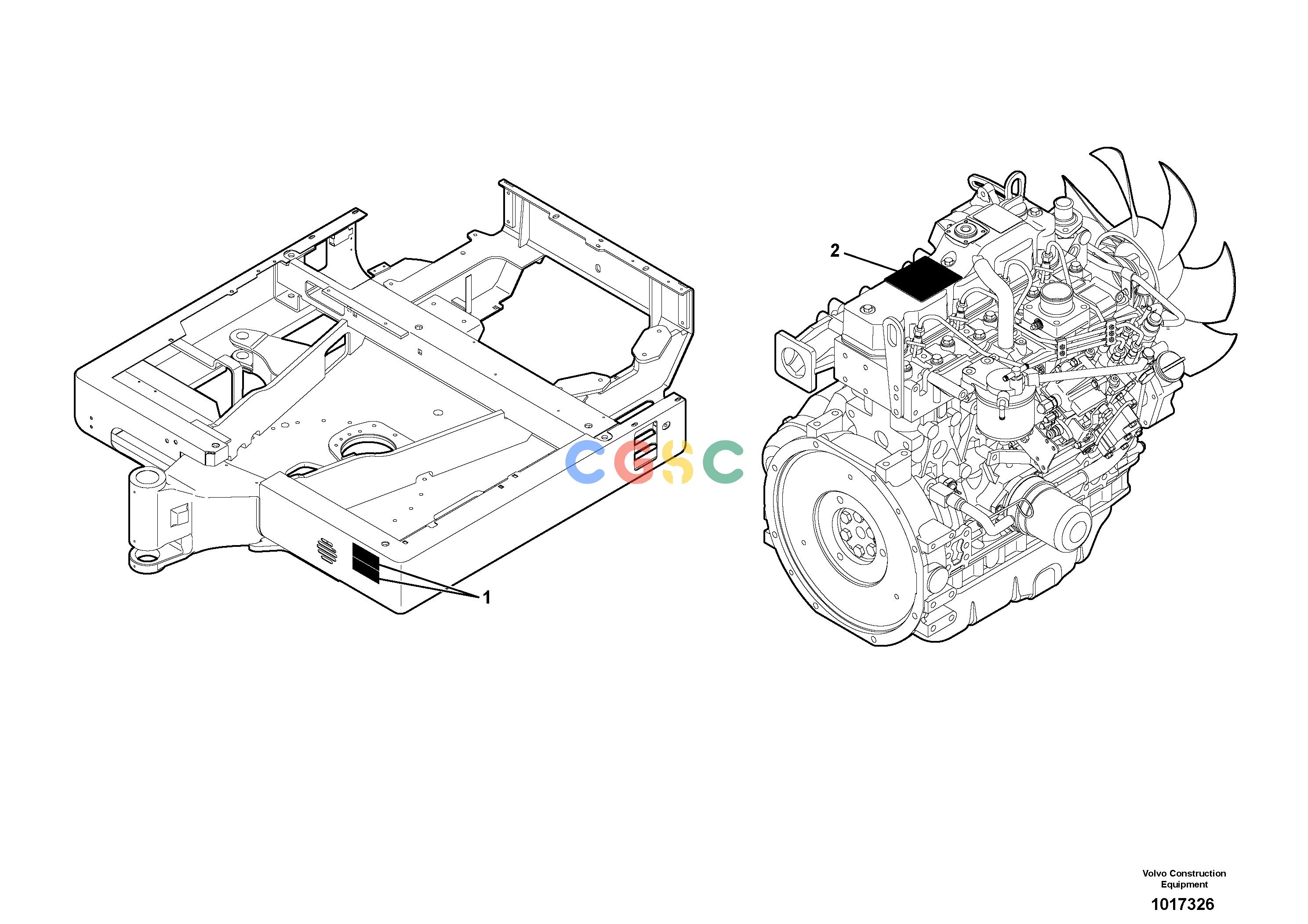 沃尔沃零件查询EC45 Product identification plateTYPE 284 NoneNoneNoneAutodata Volvo online