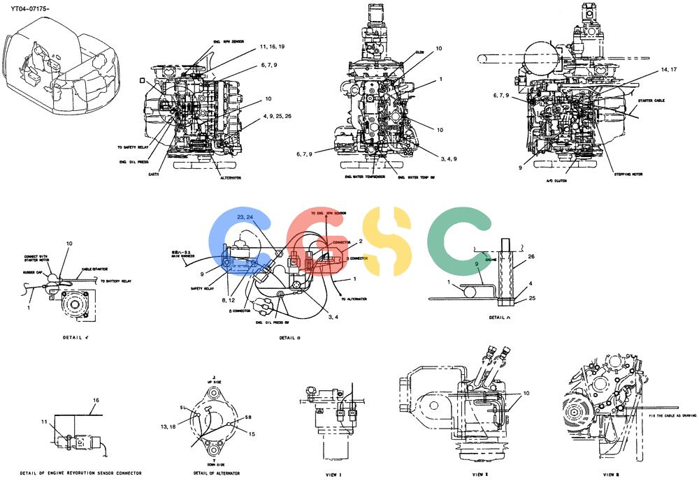 纽荷兰零件查询(E70SR) - MIDI CRAWLER EXCAVATOR ASN YT04-07175 (01-068[01]) - HARNESS ASSY, ENGINE New Holland Constructuion
