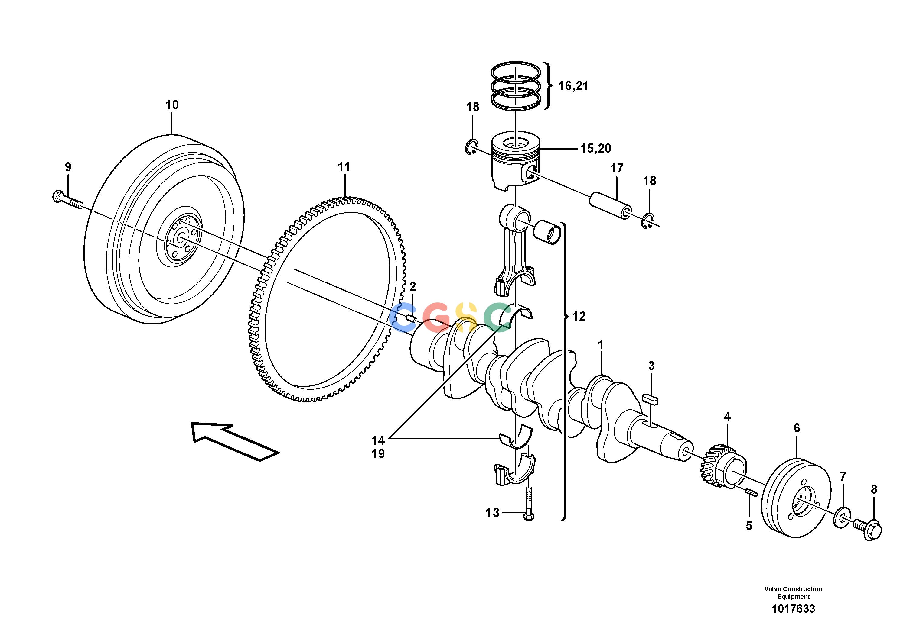 沃尔沃零件查询MC70B Crankshaft and related partsS/N 71000 -11858378-NoneVOE11858378NoneAutodata Volvo online