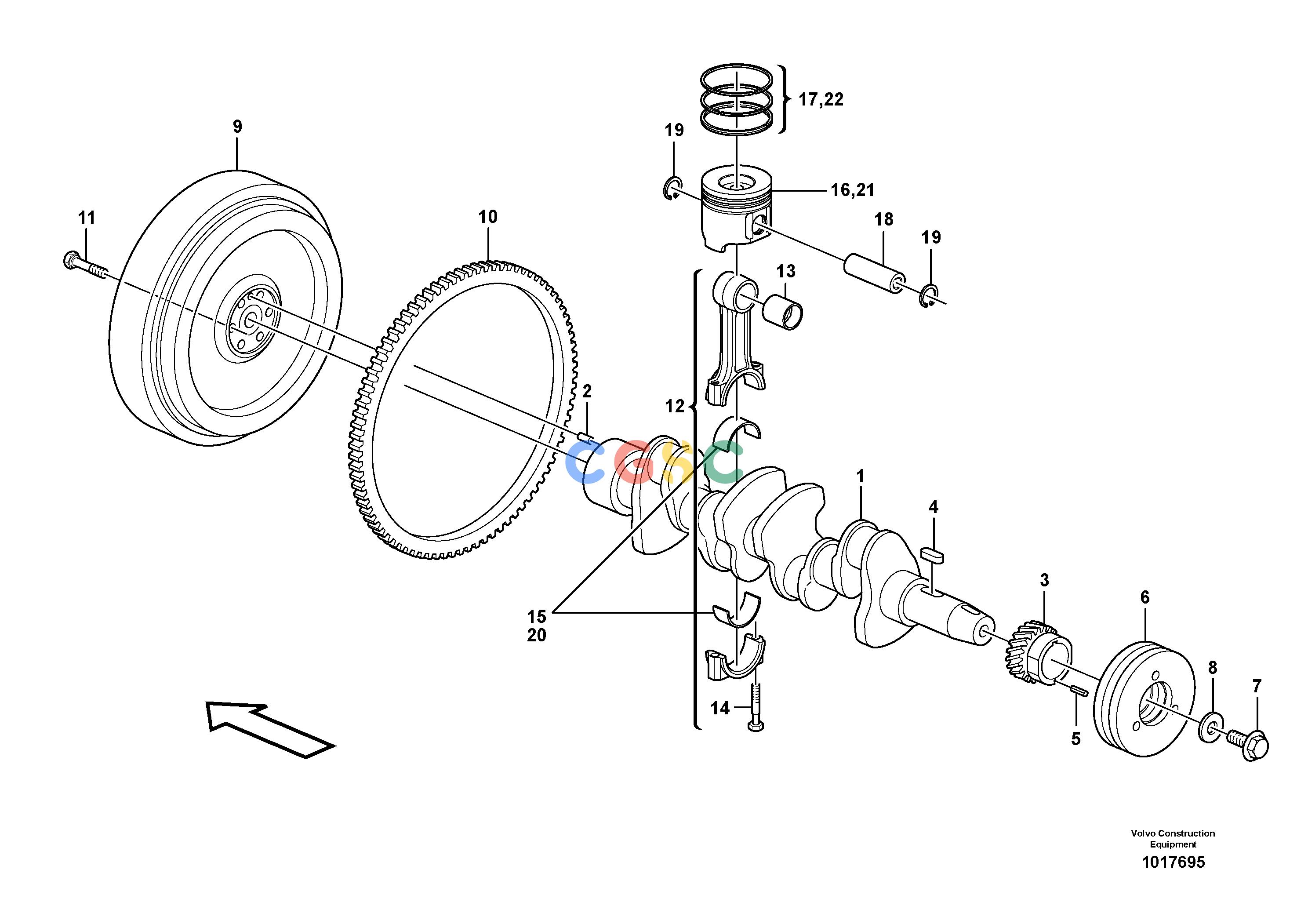 沃尔沃零件查询MC70B Crankshaft and related partsS/N 71000 -11858382-NoneVOE11858382NoneAutodata Volvo online