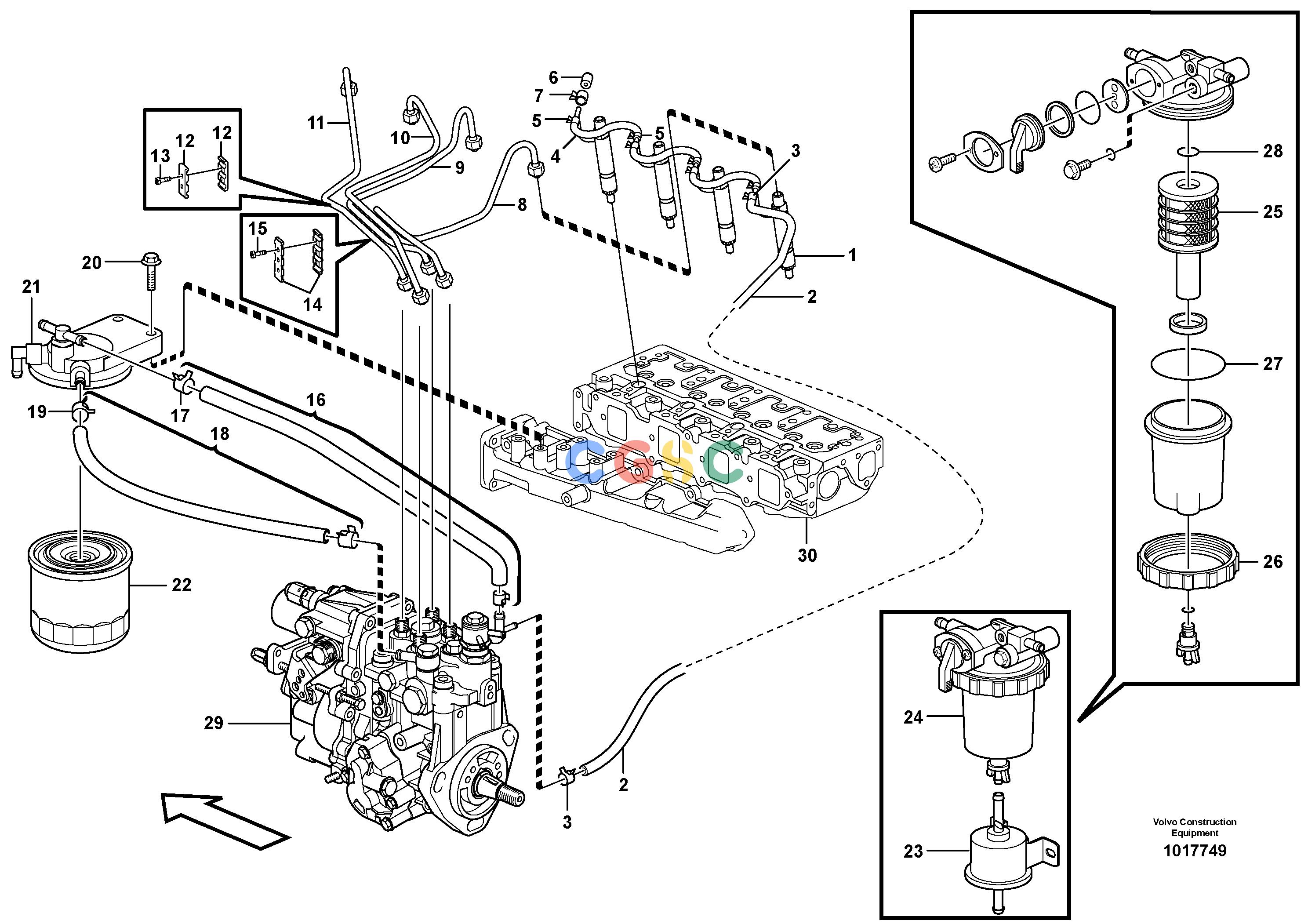 沃尔沃零件查询MC60B Fuel lines and injectorsNone NoneNoneNoneAutodata Volvo online