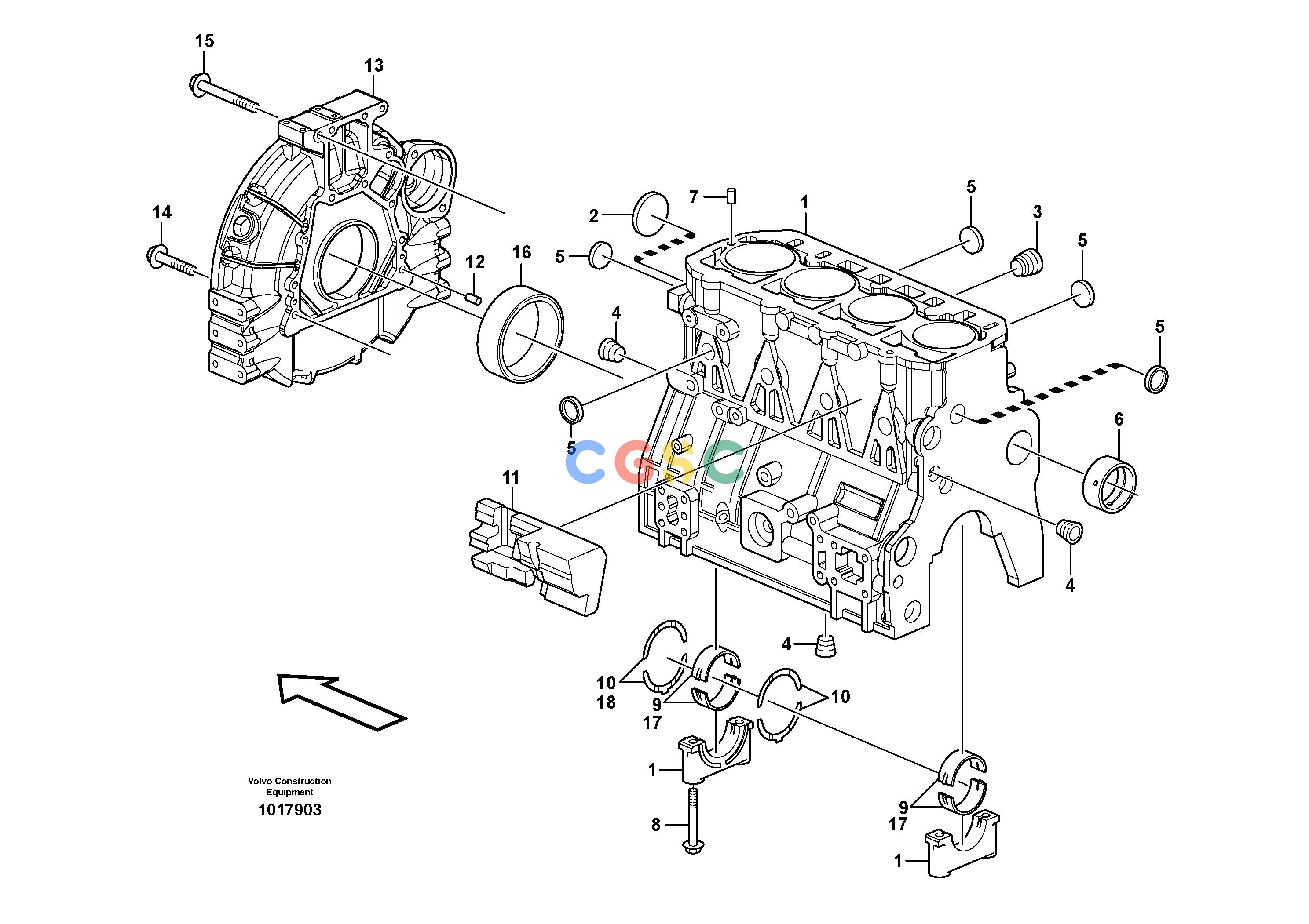 沃尔沃零件查询MC90B Cylinder blockS/N 71000 -11858380, 11858381-NoneVOE11858380NoneAutodata Volvo online