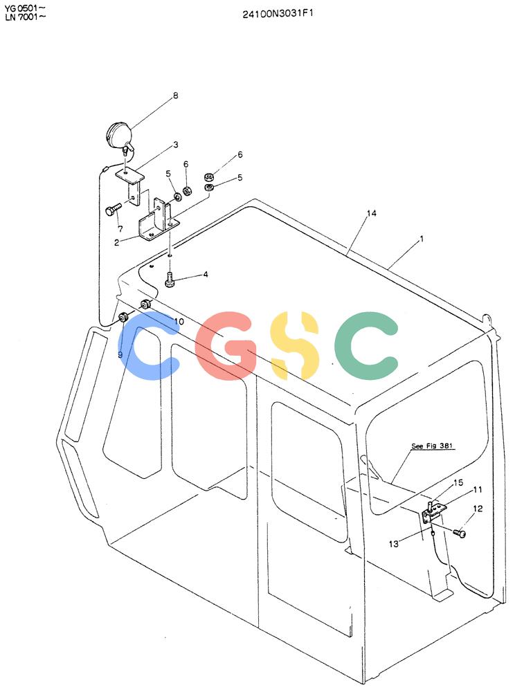 神钢零件查询(K907DLC) - EXCAVATOR ASN YG0501 (1/86-12/03) (08-024) - LIGHT ASSY, HEAD Kobelco