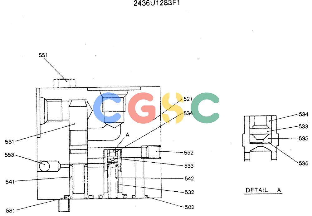 神钢零件查询(MD240C) - EXCAVATOR ASN LLU00601 (1/80-12/06) (13-004) - VALVE ASSY, REDUCTION Kobelco